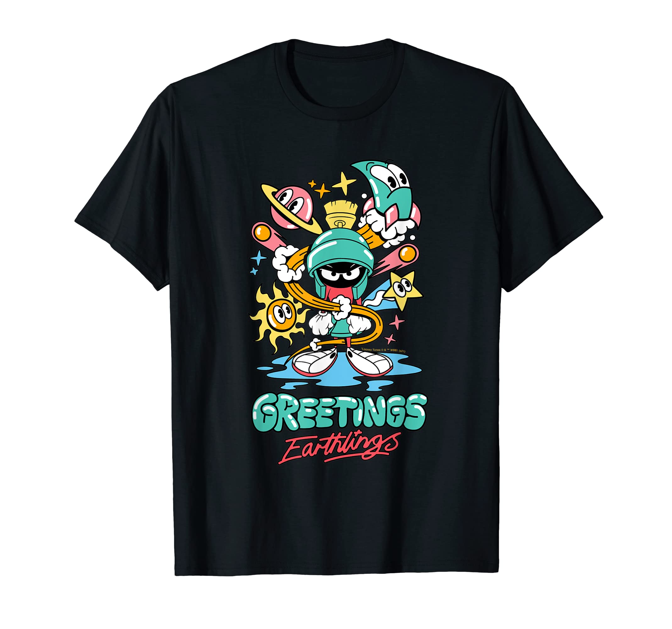 Marvin The Martian Greetings Earthlings T-Shirt