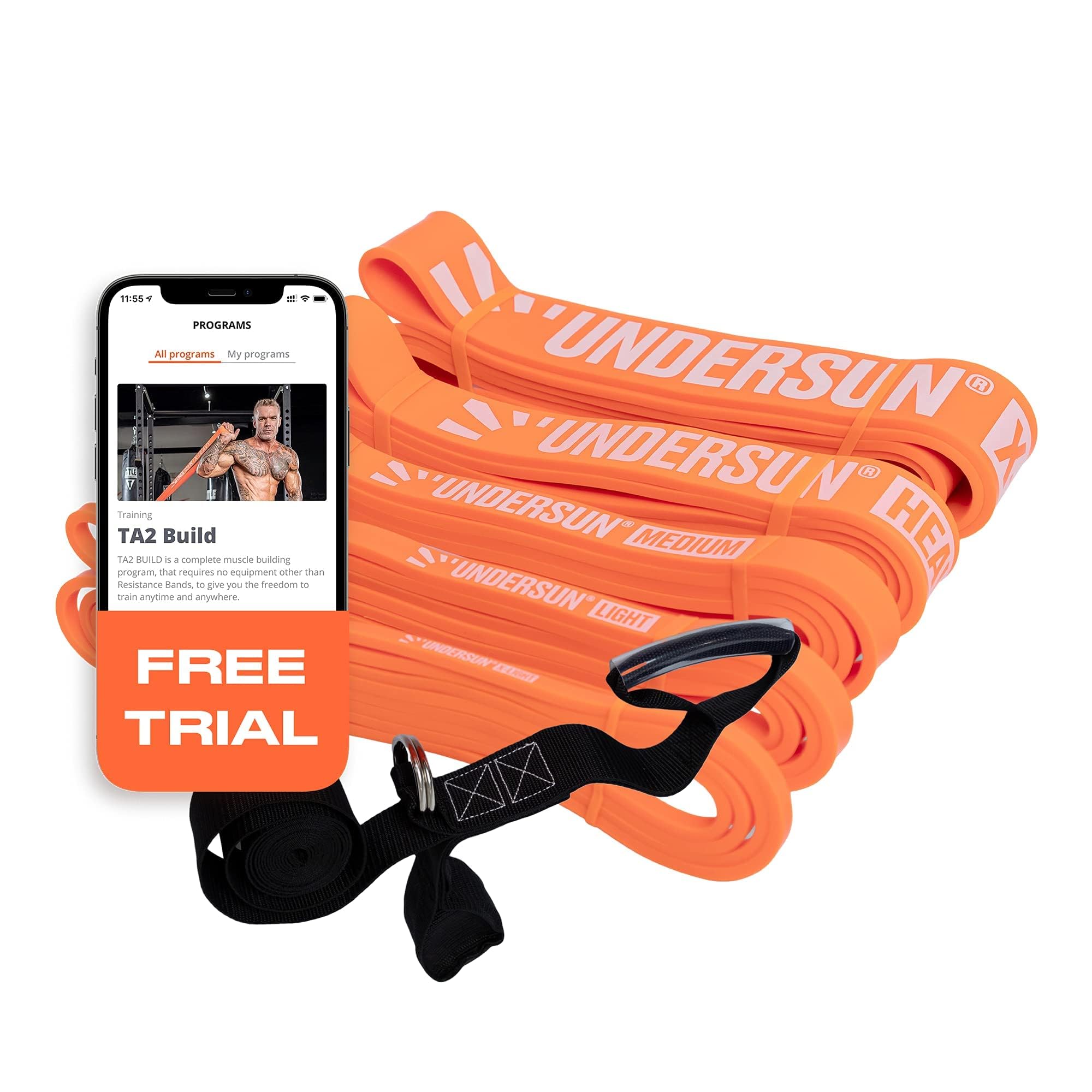 Undersun Resistance Bands for Working Out | Heavy Resistance Bands for Strength Training & Pull Up Assistance | Indoor/Outdoor, Gym, Home Exercise Bands Resistance