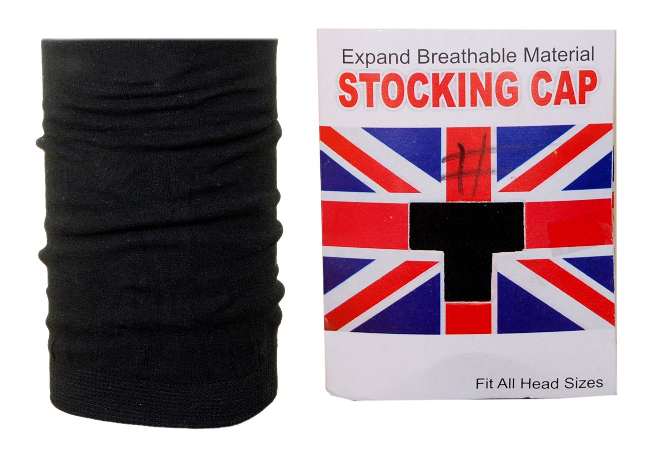 Casto Stocking Cap/Fit All Head Sizes, Double Side/Reversable - Black (Pack of 5)