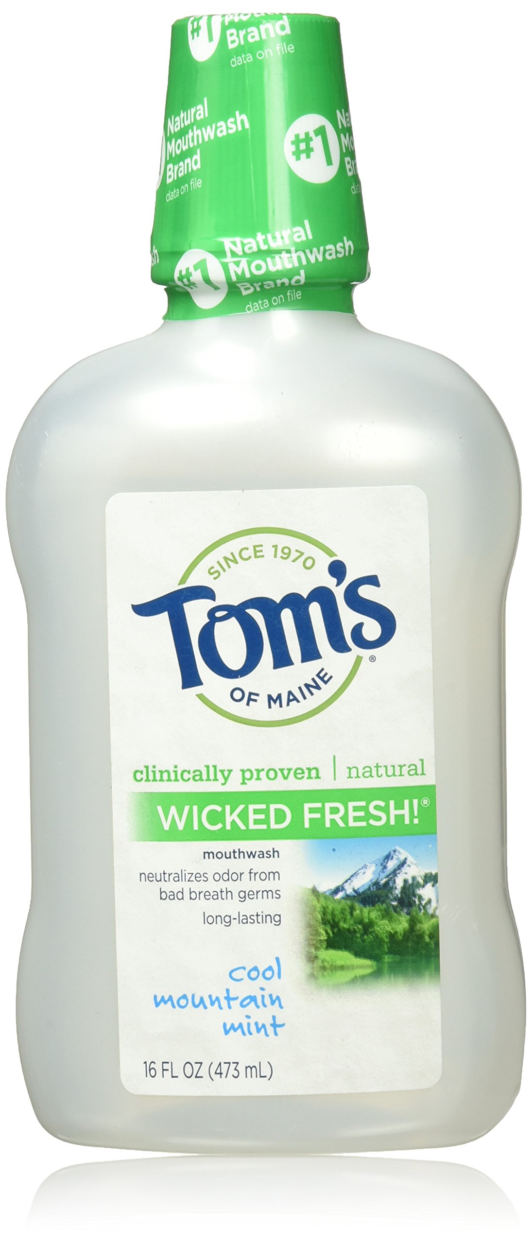 Tom's of MaineTom's of Maine Natural Wicked Fresh! Mouthwash, Cool Mountain Mint, 16 Ounce