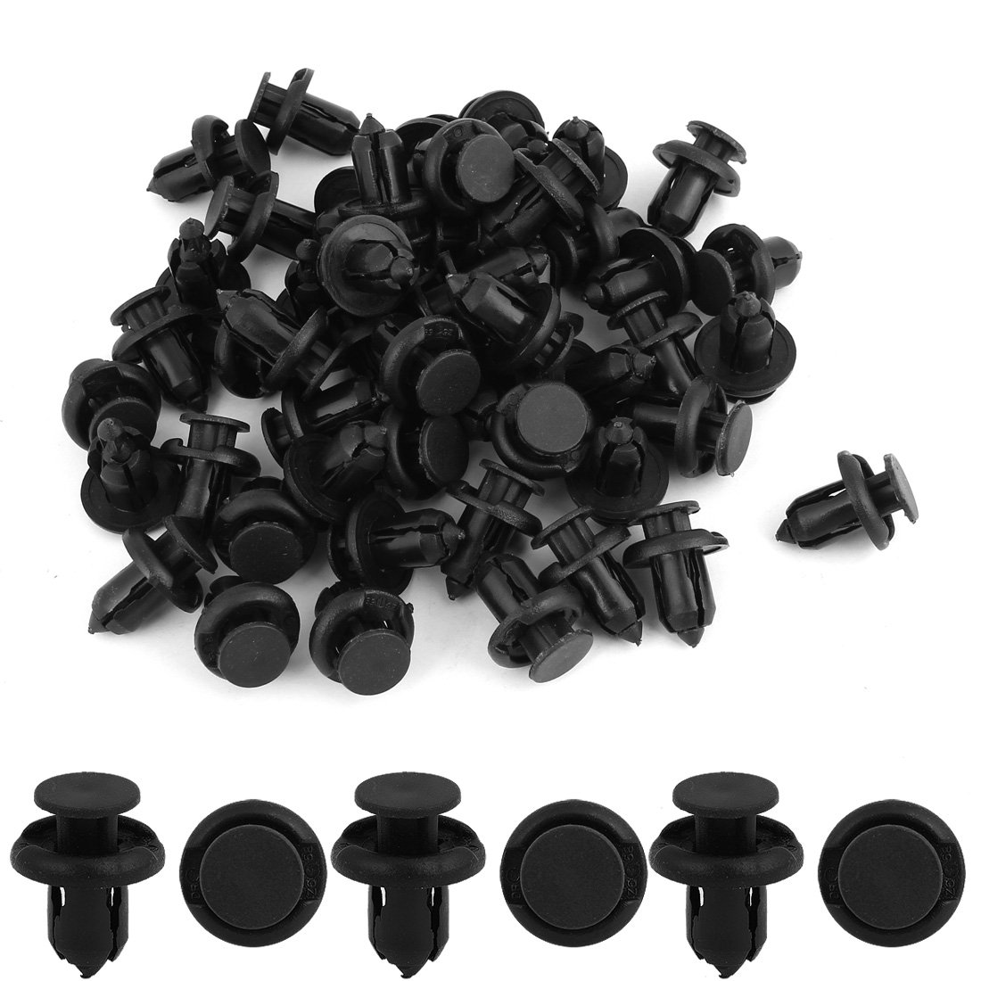 uxcell 50pcs 10mm Bumper Hood Side Garnish Grille Retainer Clips Furniture Assembly Expansion Screws Kit