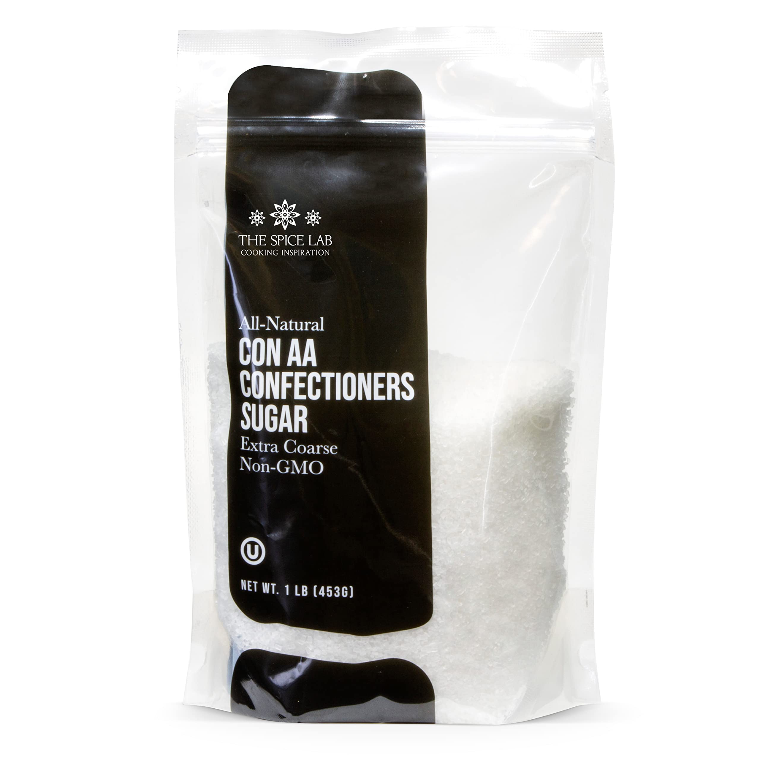 The Spice LabConfectioners Sugar - Extra Coarse Sugar - 1 Pound - Con AA - Sugar Crystals for Baking and Cupcake Decorations - Excellent for Decorating Candy - Perfect for Bakeries