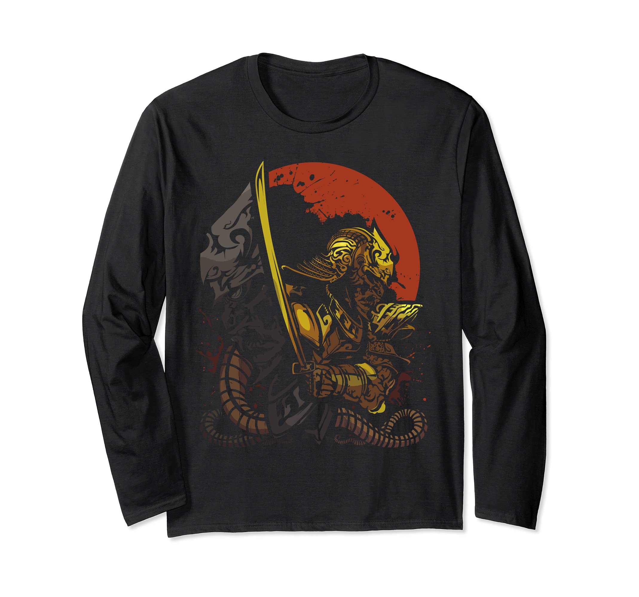 Japanese Samurai Bushido Ronin Warrior Katana Sword Japan Long Sleeve T-Shirt