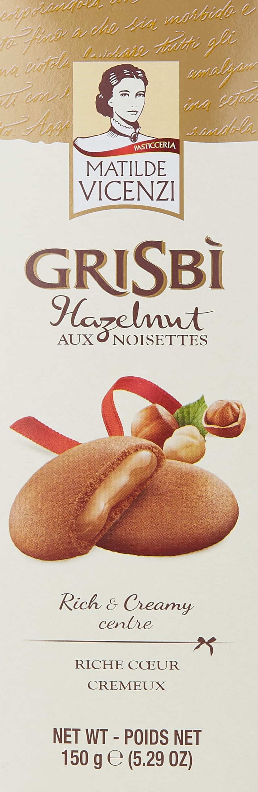 Matilde Vicenzi Cookies | Italian Pastry | Matilde Vicenzi Grisbi Hazelnut Cookies | Grisbi Cookies | 5.29 Ounce Total Weight