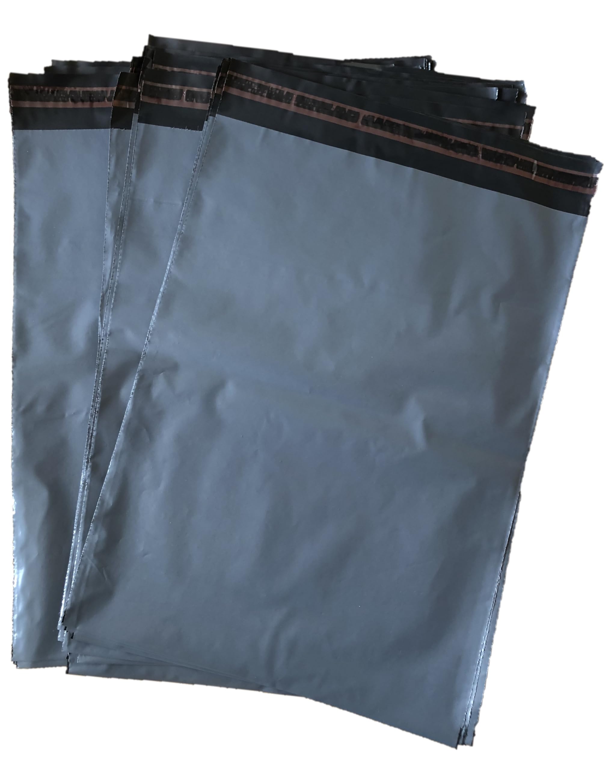 UKPS 50 Grey Colour Plastic Polythene Peel + Seal Mailing Postal Bags Large Size 12 x 16 / 305x405mm Self Seal Packing Packaging Postage Mail Sacks Mailers