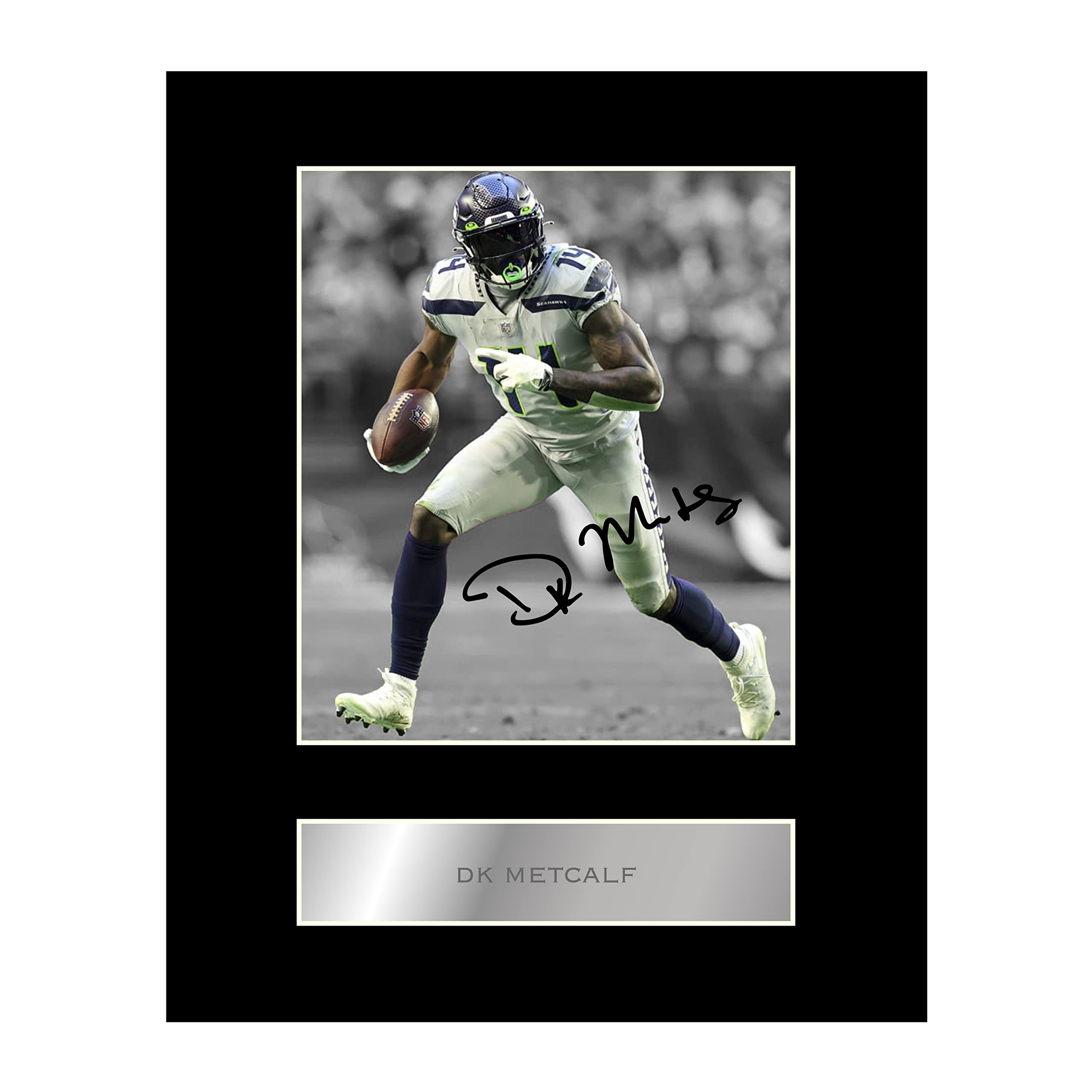 DK Metcalf Pre Printed Signature Signed Mounted Photo Display #11 Printed Autograph Picture