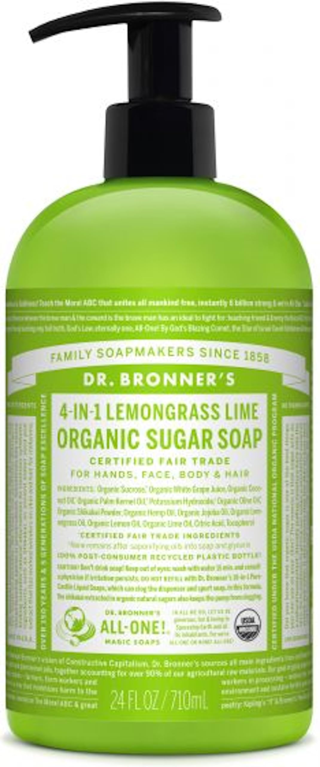 Dr Bronner's 710 ml Organic Liquid Lemongrass Hand Soap