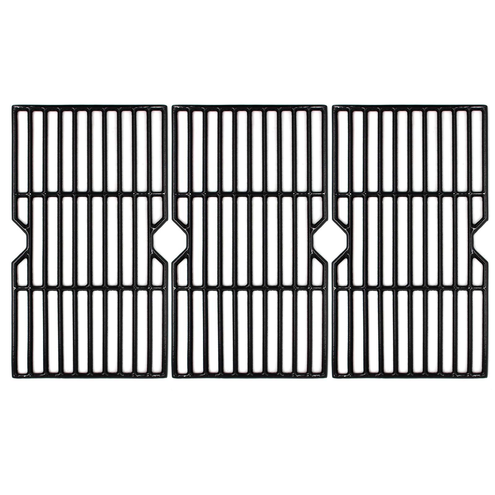 Hongso 16 15/16" Porcelain Coated Cast Iron Grill Grates Cooking Grid Replacement for Charbroil Advantage 463343015, 463344116, Kenmore, Broil King Gas Grill, G467-0002-W1, 3-Pack, (PCF123)