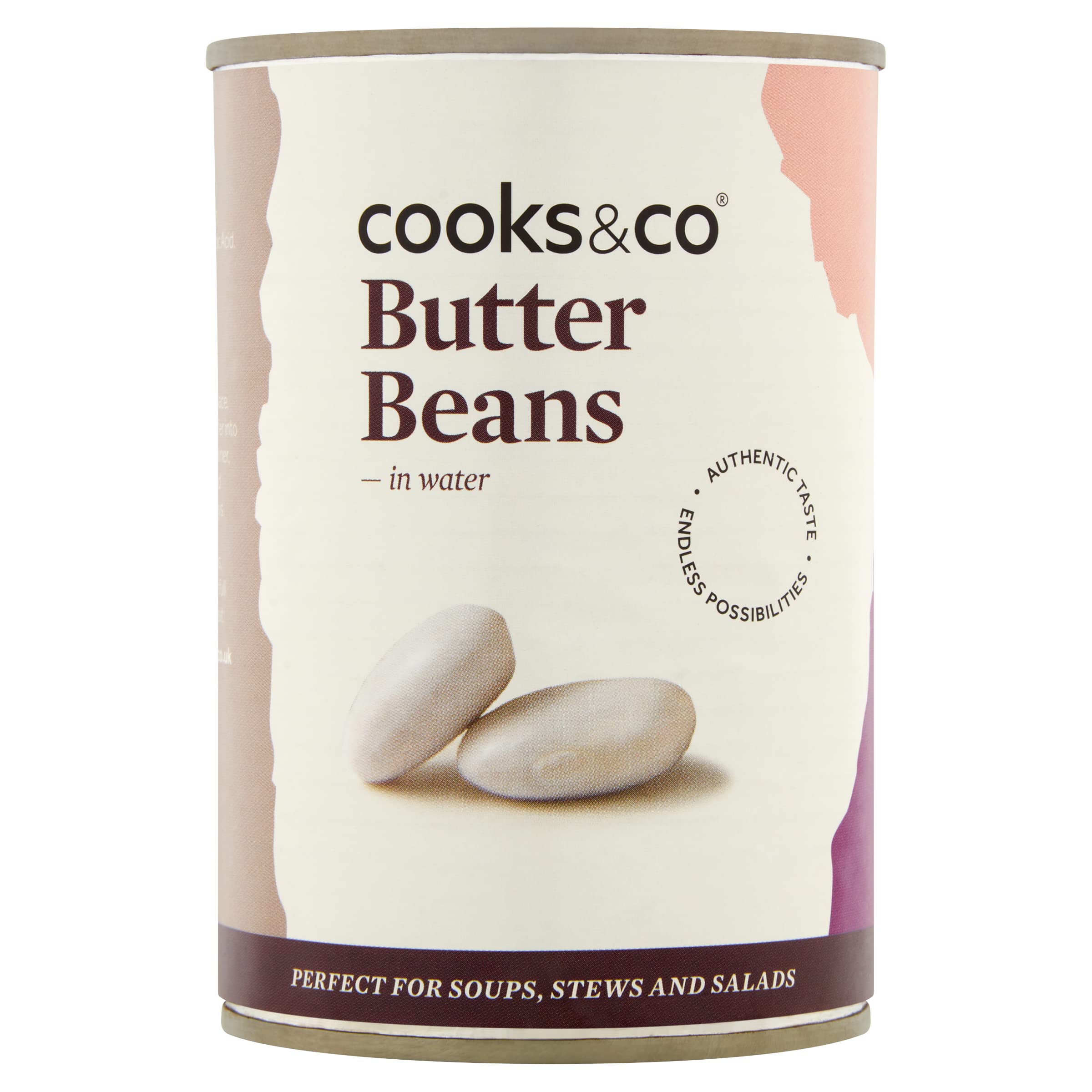 Cooks&Co Butter Beans, 400g, (Pack of 12)