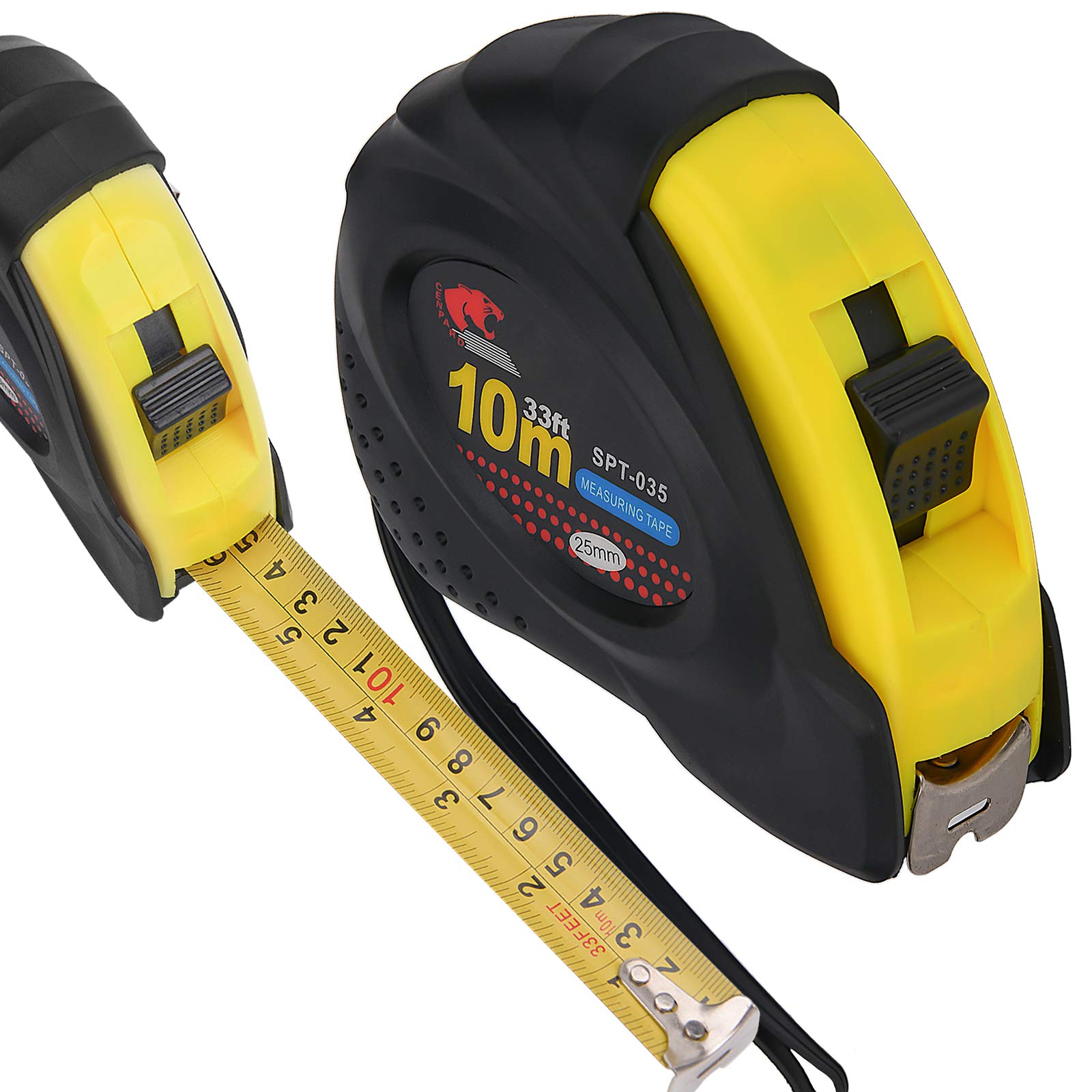 Lulonpon Metallic Tape Measure 10M/32ft, Tape Measure, Metric & Inches Measuring Tape, Short Tape, Pocket Ruler, Industrial Measurement Tool (10M/32FT)