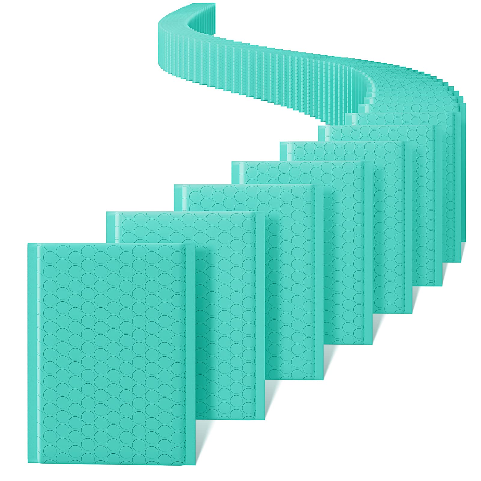 Metronic Teal Bubble Mailers 4x8 Inch 100 Pack Usable Size 4x7" Self-Seal Bubble Envelopes Waterproof Cushioning Bubble Mailers for Mailing, Shipping, Packaging, Small Items Business Supplies Bulk#000