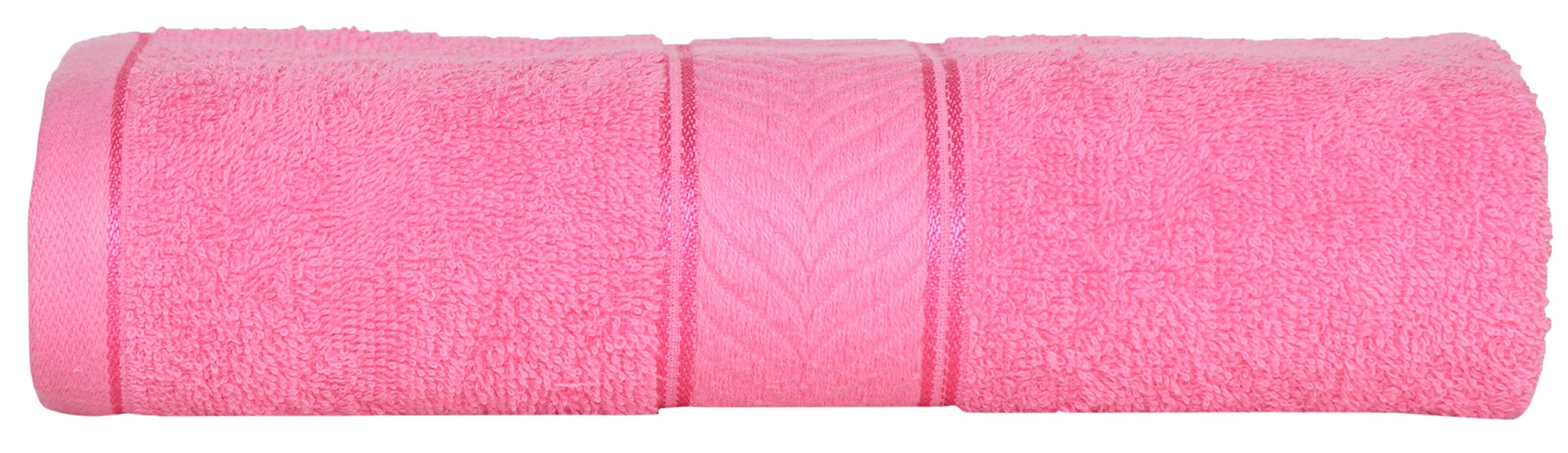 DIVINE OVERSEASPremium Elegance 100% Cotton/Soft/Highly Absorbent / 450 GSM / (Pack of 1 Medium Ladies Bath Towel, Blossom Pink)