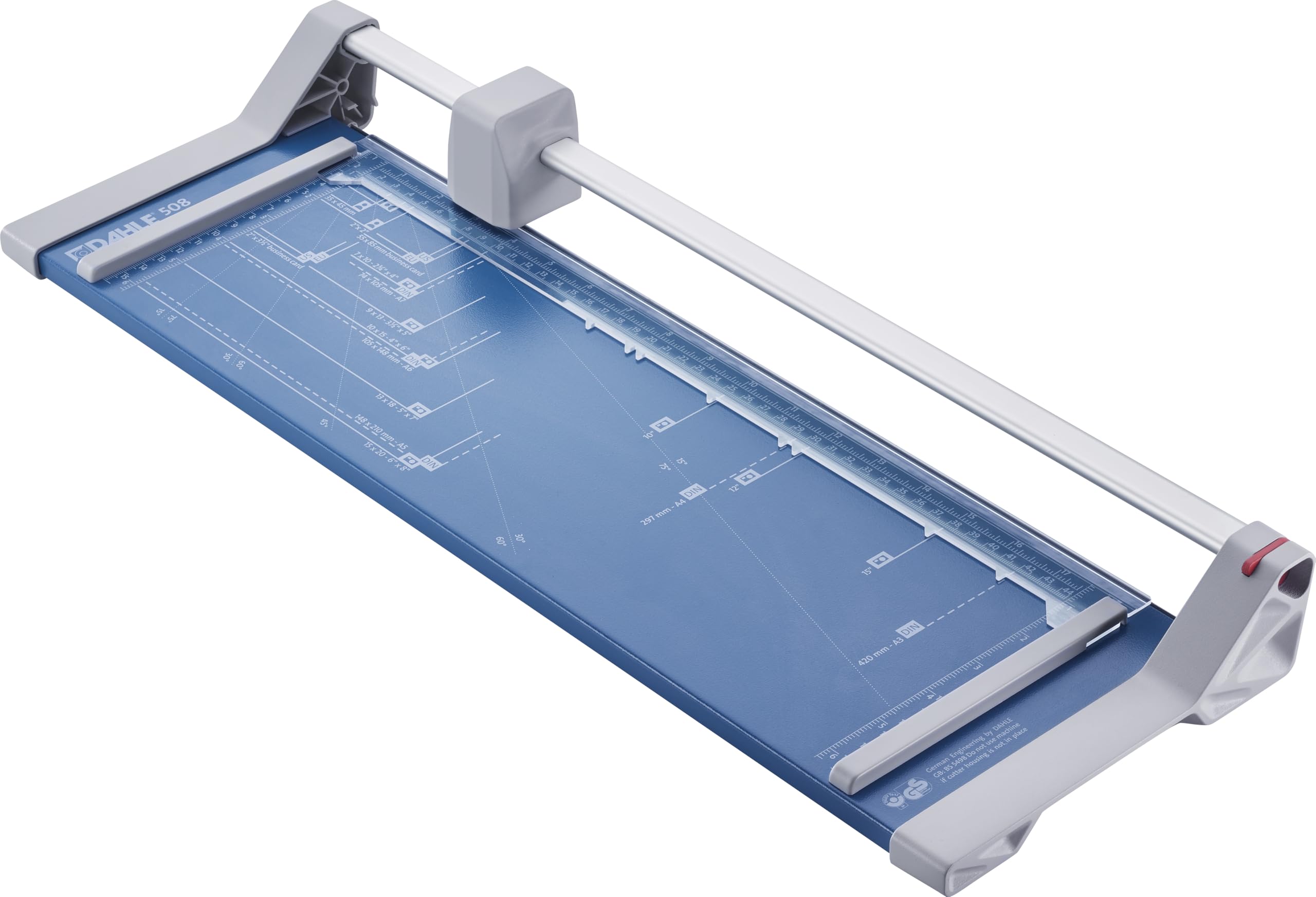 Dahle 508 Personal Rotary Trimmer, 18" Cut Length, 8 Sheet Capacity, Self-Sharpening, Automatic Clamp, German Engineered Paper Cutter