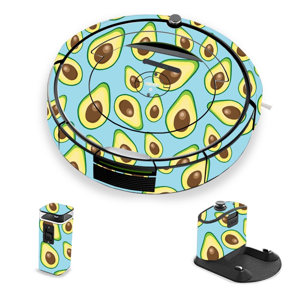 MightySkins Skin Compatible With iRobot Roomba 690 Robot Vacuum - Blue Avocados | Protective, Durable, and Unique Vinyl Decal wrap cover | Easy To Apply, Remove, and Change Styles | Made in the USA