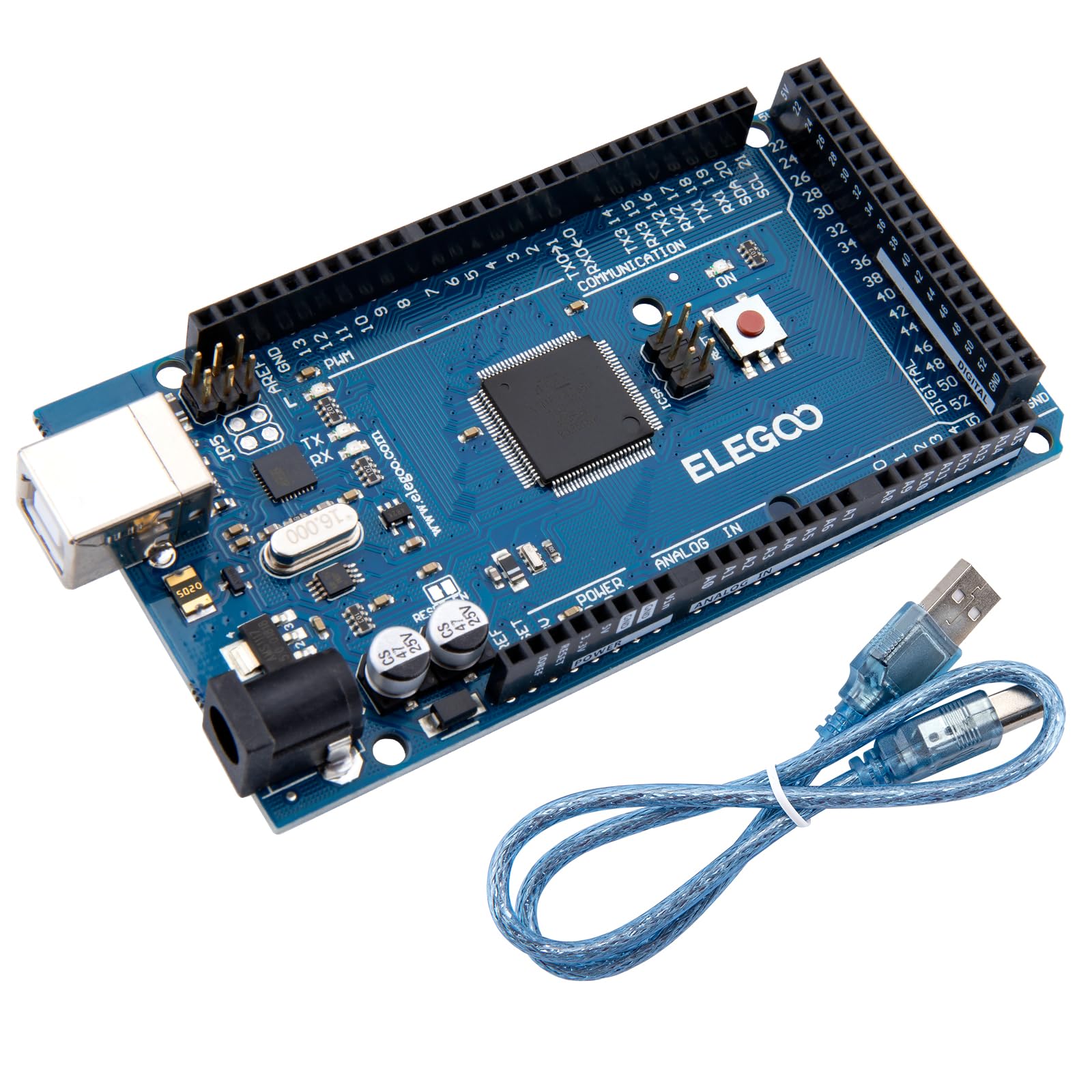 Elegoo MEGA 2560 R3 Board ATmega2560 ATMEGA16U2 + USB Cable Compatible With Arduino