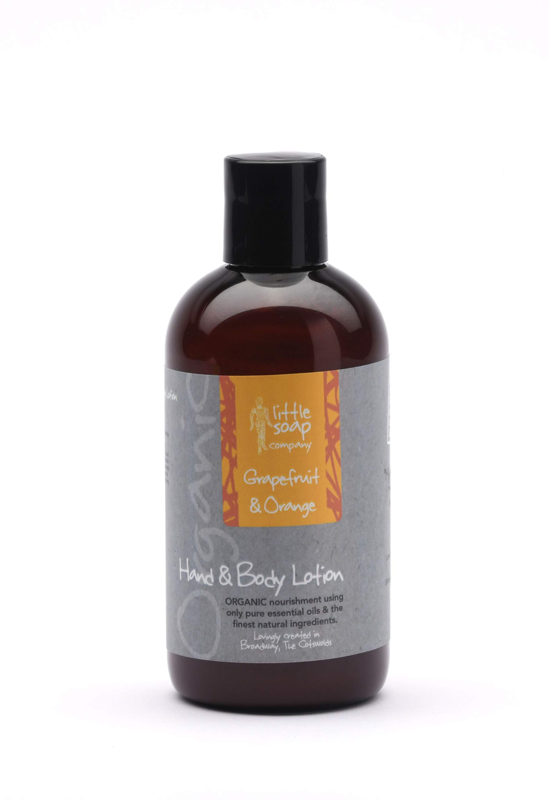 Little Soap Company Hand & Body Lotion with Grapefruit & Orange Citrus – Natural, Vegan & Organic (250ml)