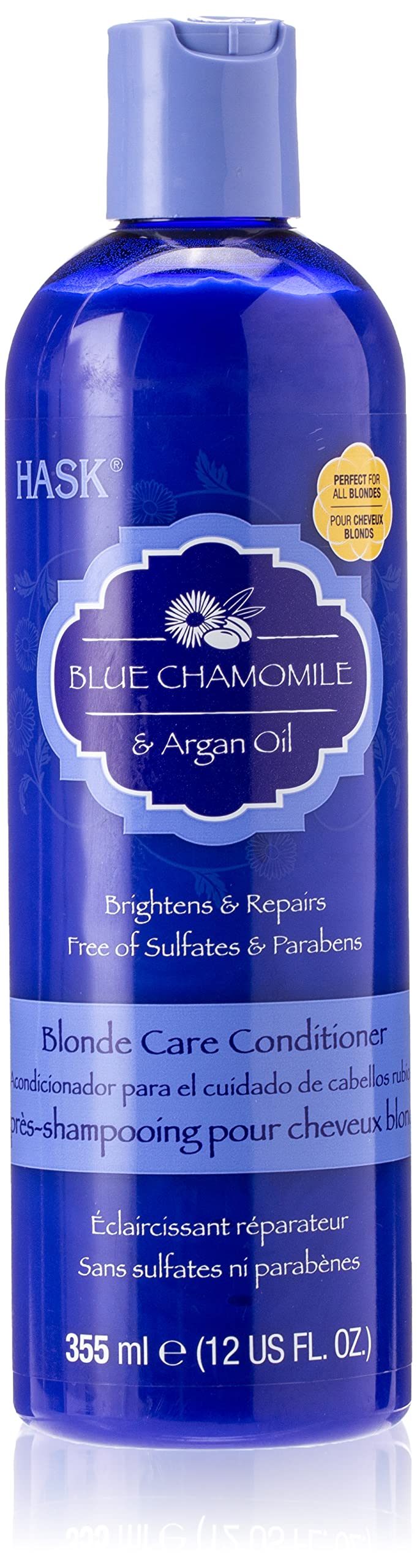 HASKBlue Chamomile and Argan Oil Blonde Care Conditioner, 12 Ounce