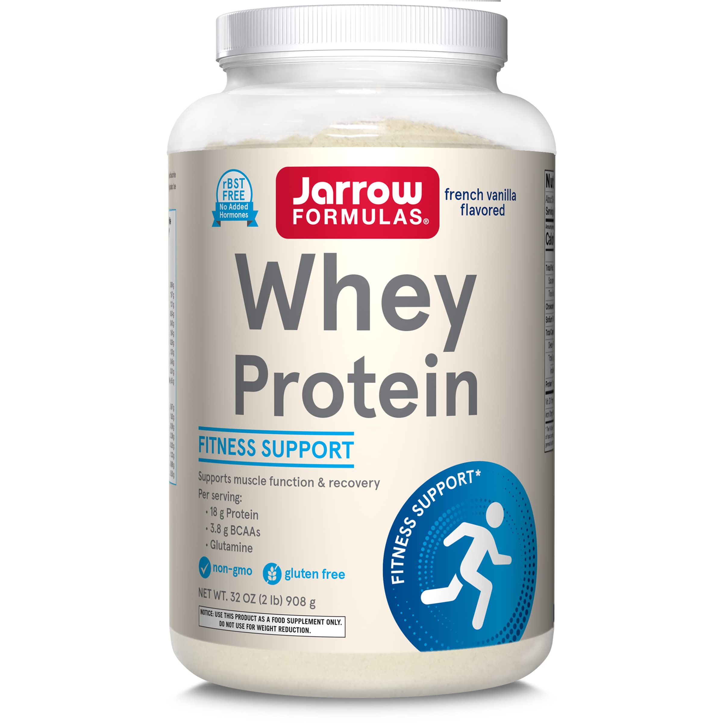 Jarrow Formulas, 100% Natural Whey Protein, Powder, French Vanilla Flavor, 32 oz (908 g)