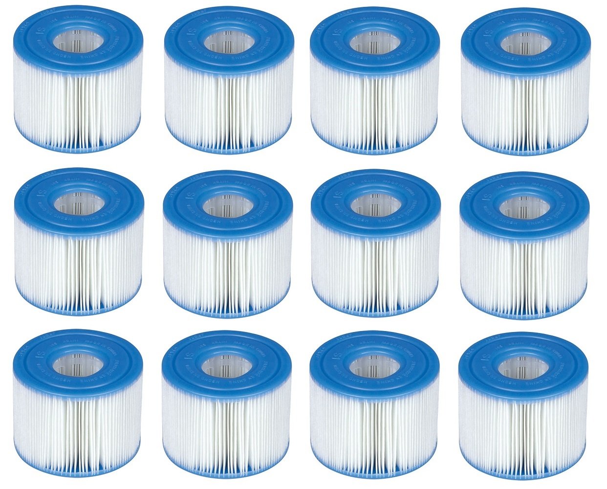 Intex Type S1 PureSpa 29001E Easy Set Pool Filter Cartridges - 12 Pack