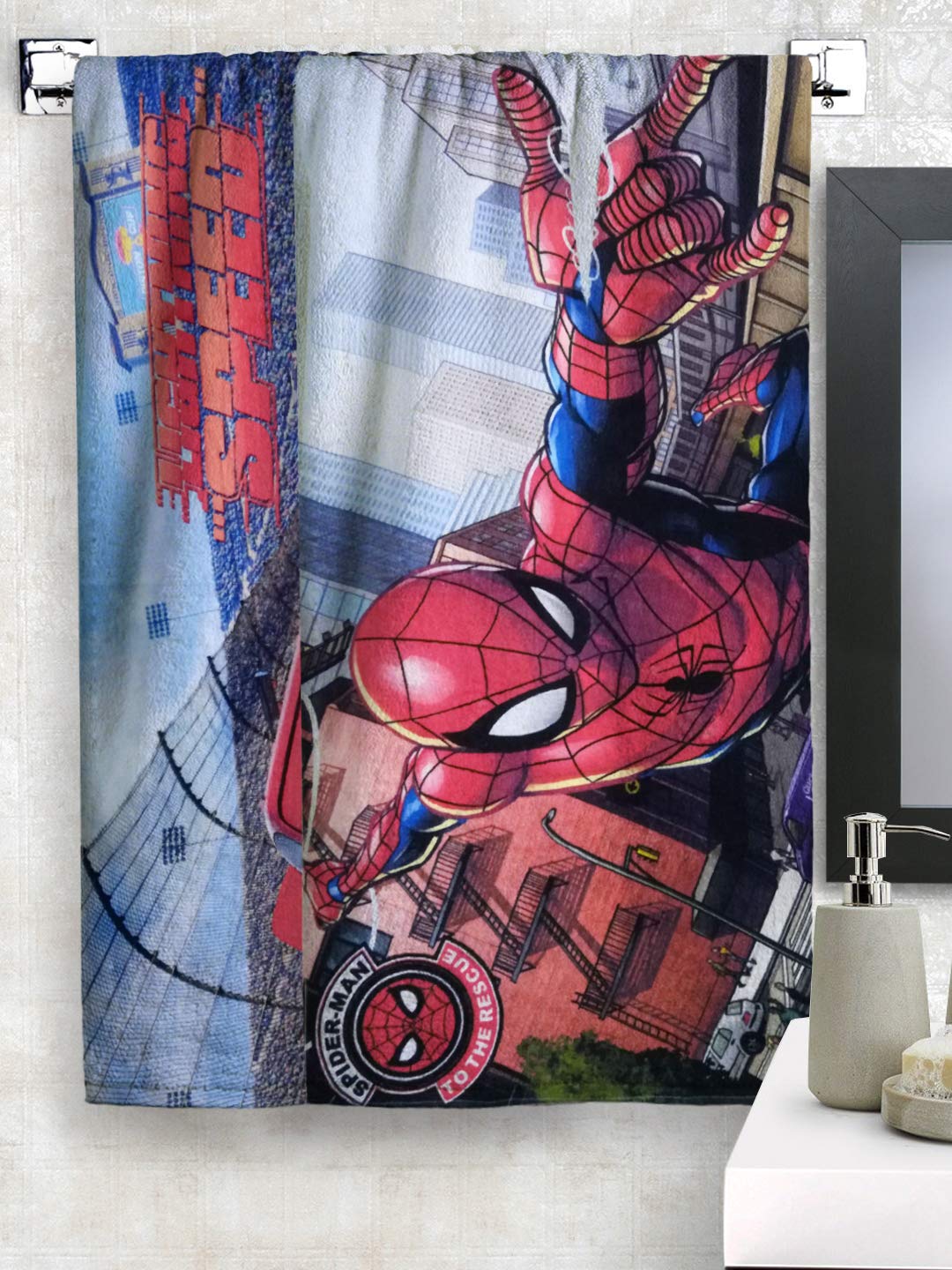 Athom TrendzCars and Spiderman Kids Bath Towel Pack of 2