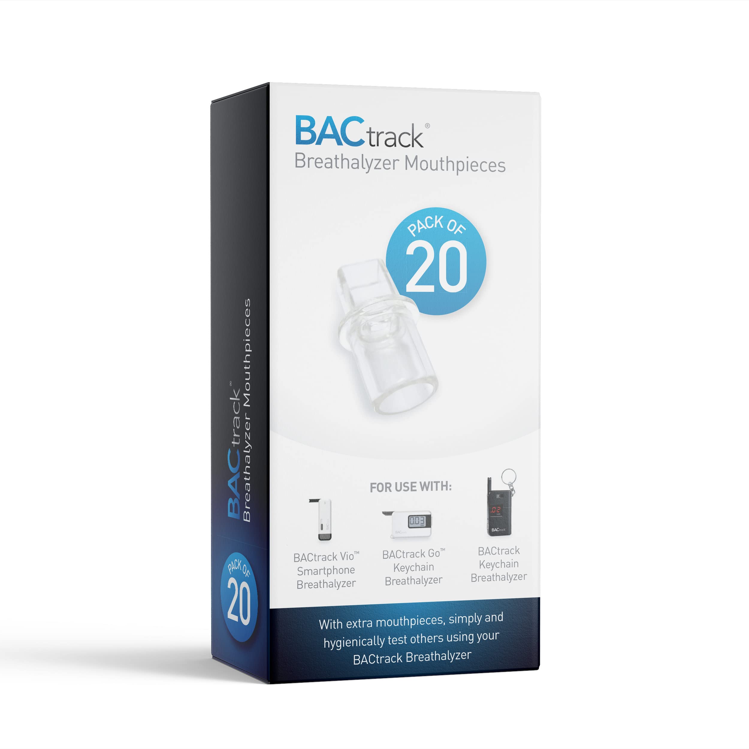 BACtrack Keychain Breathalyzer Mouthpieces (Pack of 20)