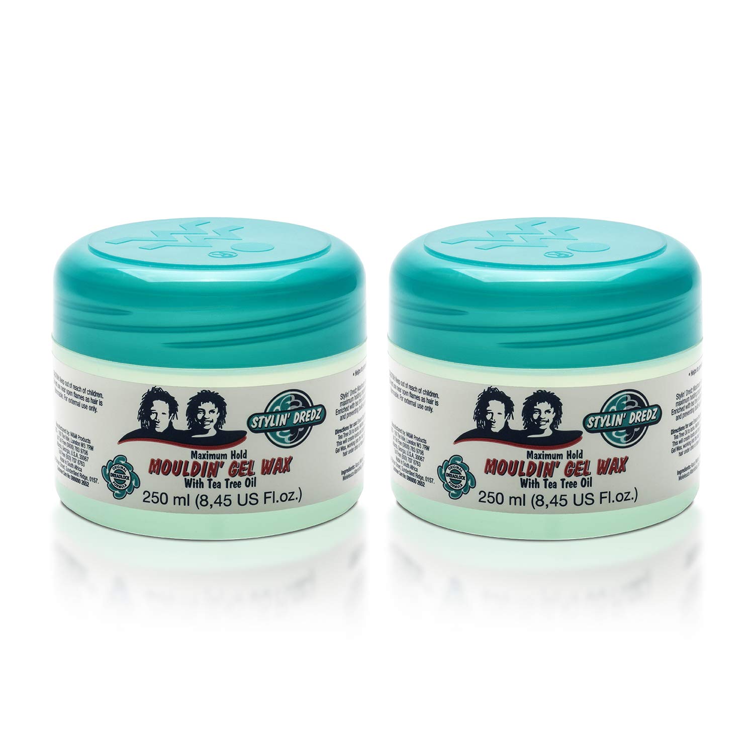 Mouldin' Gel Wax - Loc n Twist Gel - Dreadlock Gel Wax with Tea Tree Oil - 250 ml Pack of 2