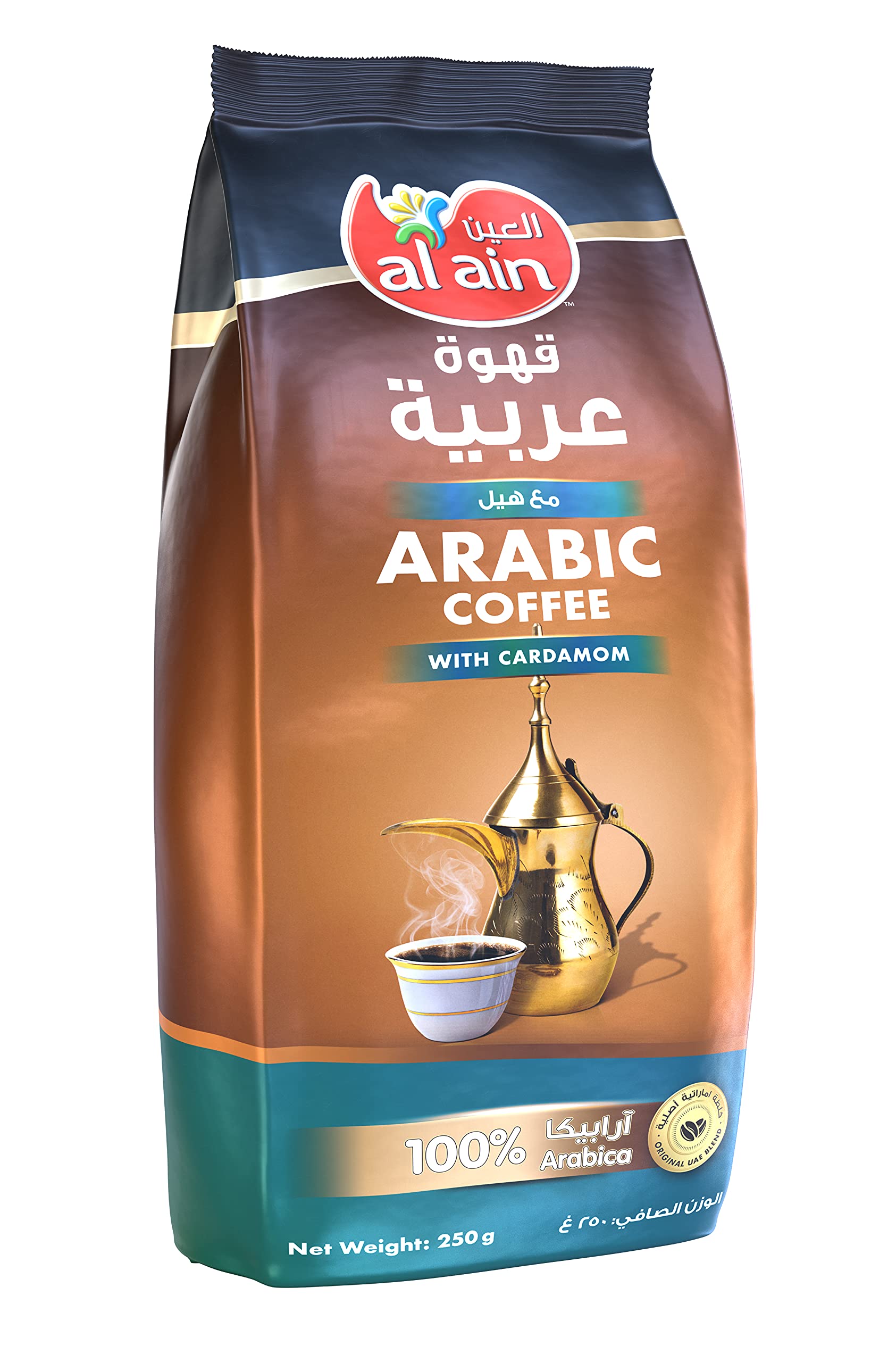 Al Ain Arabic Roasted Coffee With Cardamom, 250gm