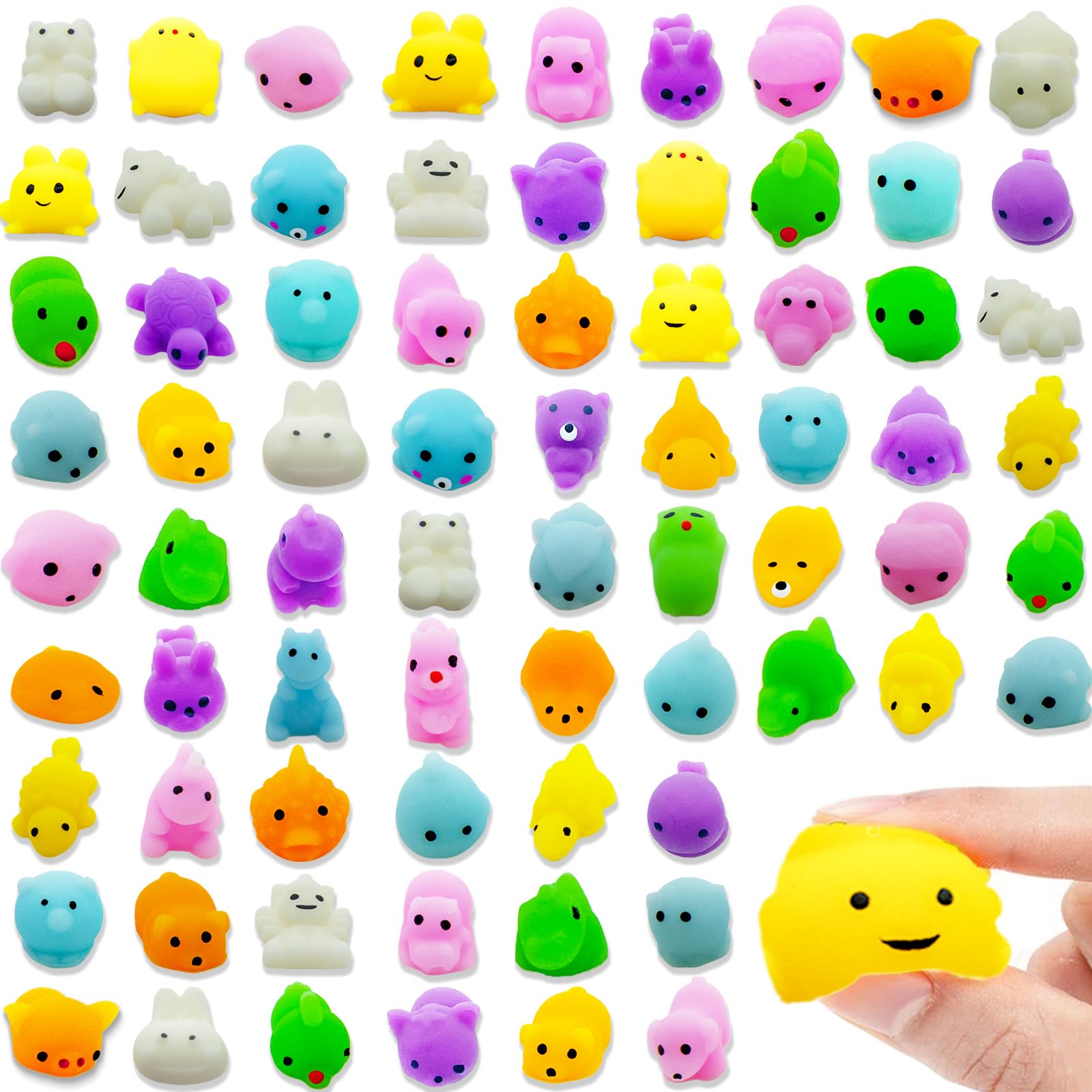 150 Pcs Mochi Squishy Toys for Kids,Mini Squishies Bulk Kawaii Squishies,Stress Relief Toys,Classroom Prizes,Goodie Bag Stuffers,Party Favors Christmas Stockings Thanksgiving