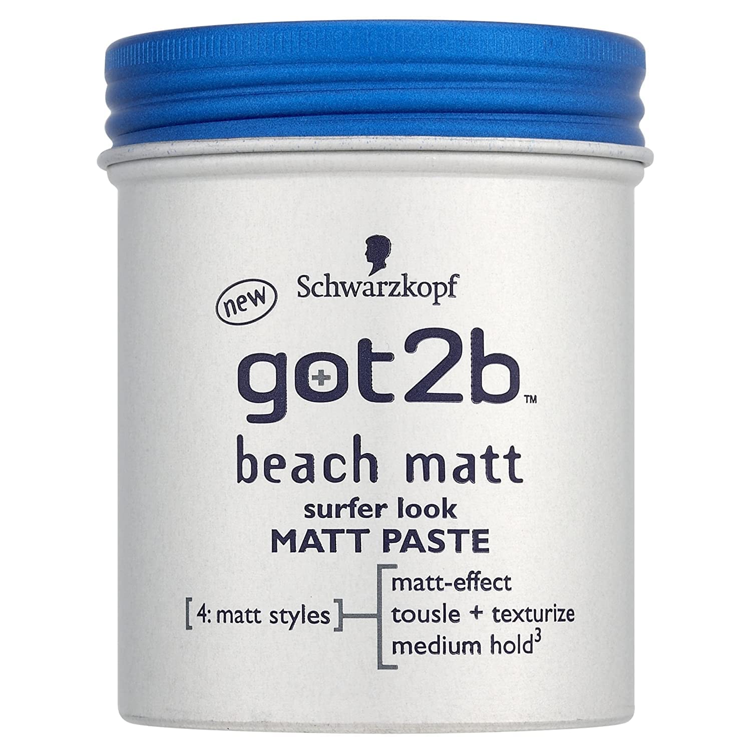 Got2BBeach Styling Paste for Matte Surfer Looks, Hair Wax for Men for Scratching, Texturing or Taming without Gluing, Medium Hold (100 ml), Pack of 1