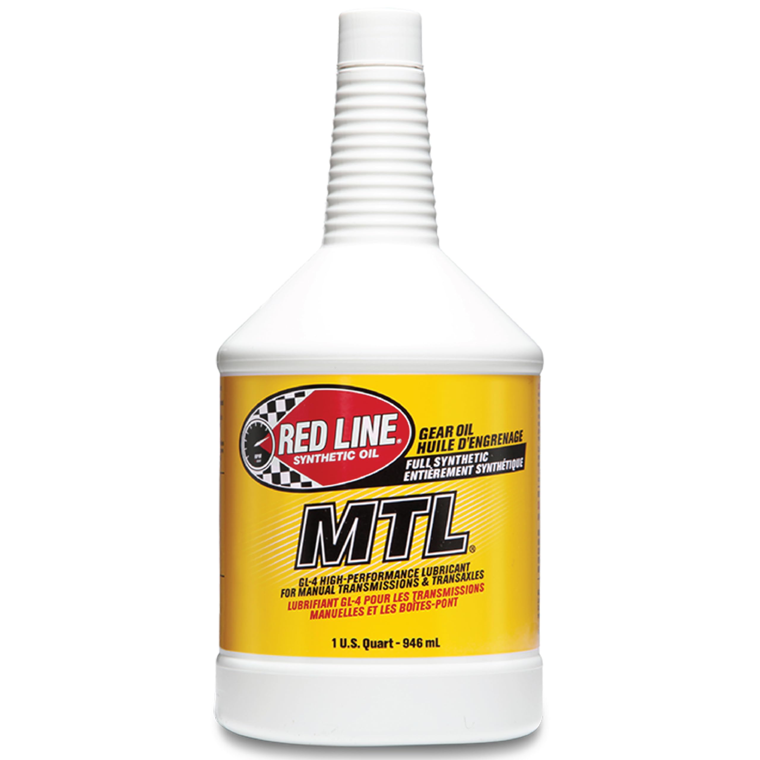 Red Line 50204 SAE 75W80 API GL-4 Manual Transmission and Transaxle Lubricant (MTL) Car Gear Oil - 1 Quart (2 Pack)