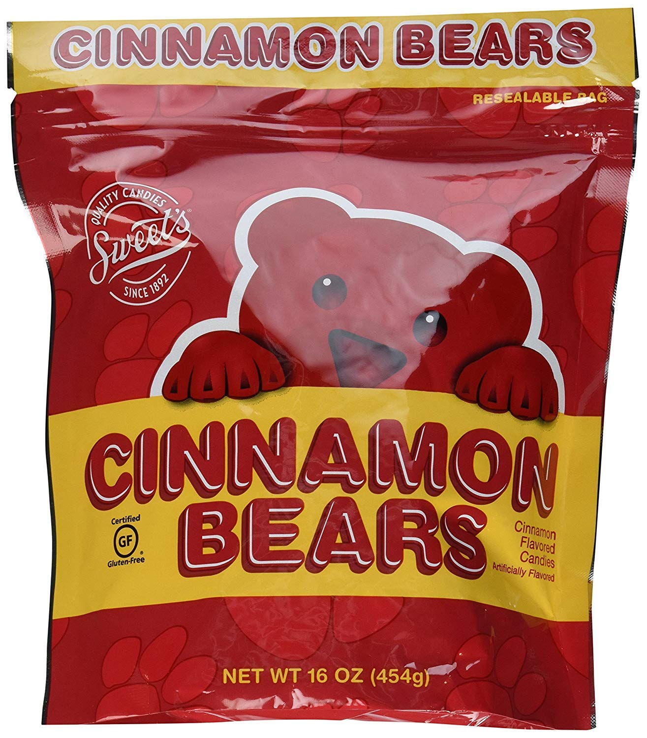 Sweet Candy Company Cinnamon Bears 16 oz Resealable Bags (Pack of 2) (2 Pack (2 Count))