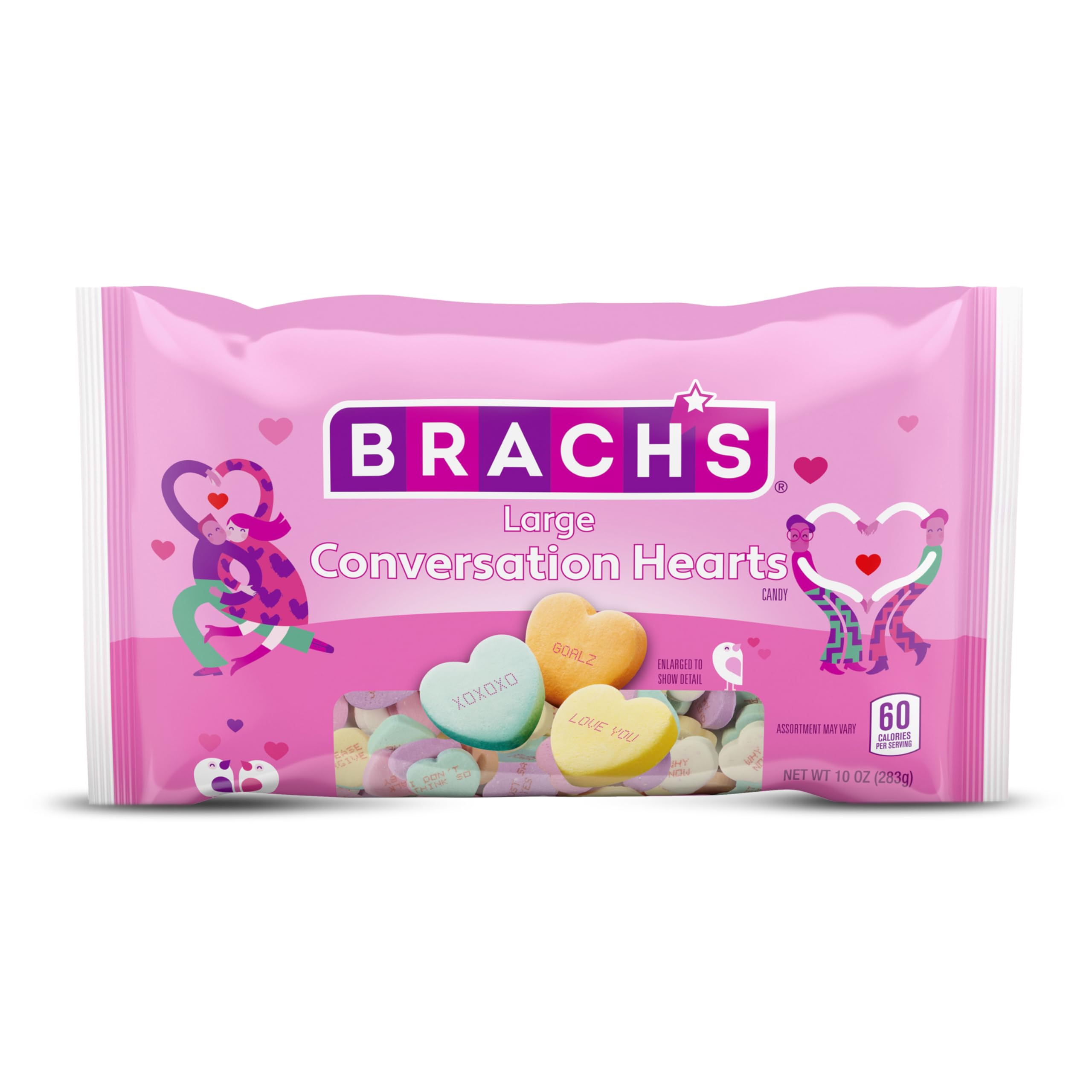 Brach's Large Conversation Hearts, Valentine's Day Candy, 10oz