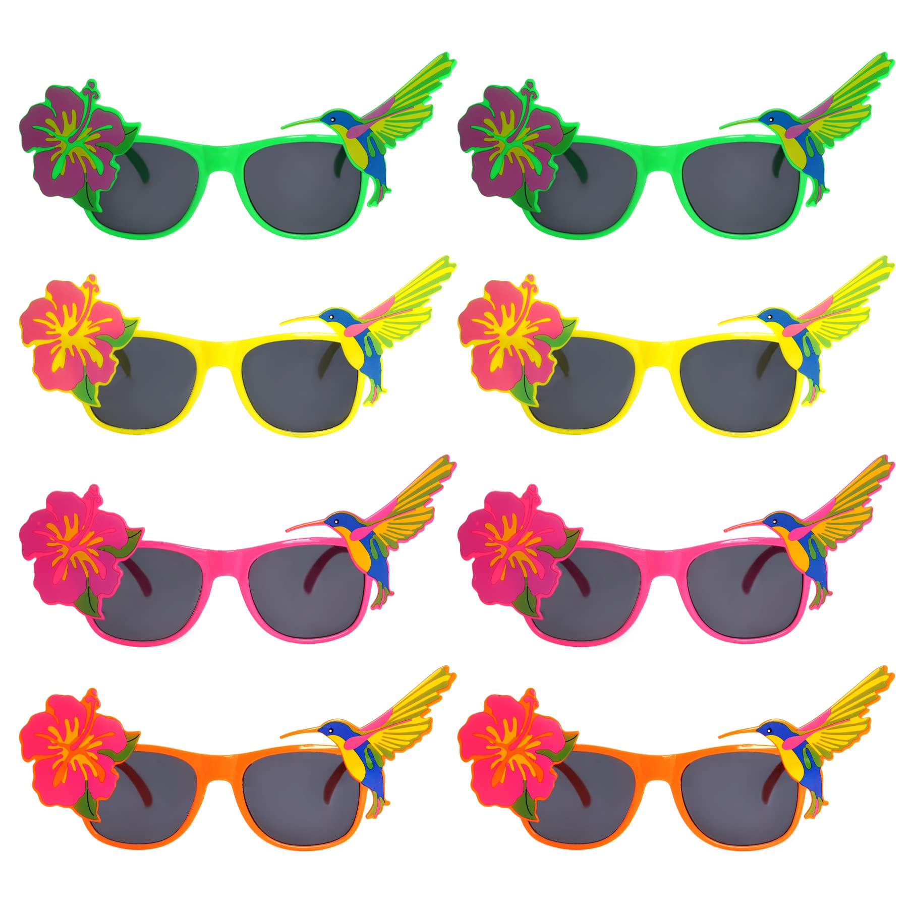 Yookat8 Pairs Funny Hawaiian Glasses Luau Party Sunglasses Hawaiian Sunglasses Funny Sunglasses Hawaiian Party Sunglasses