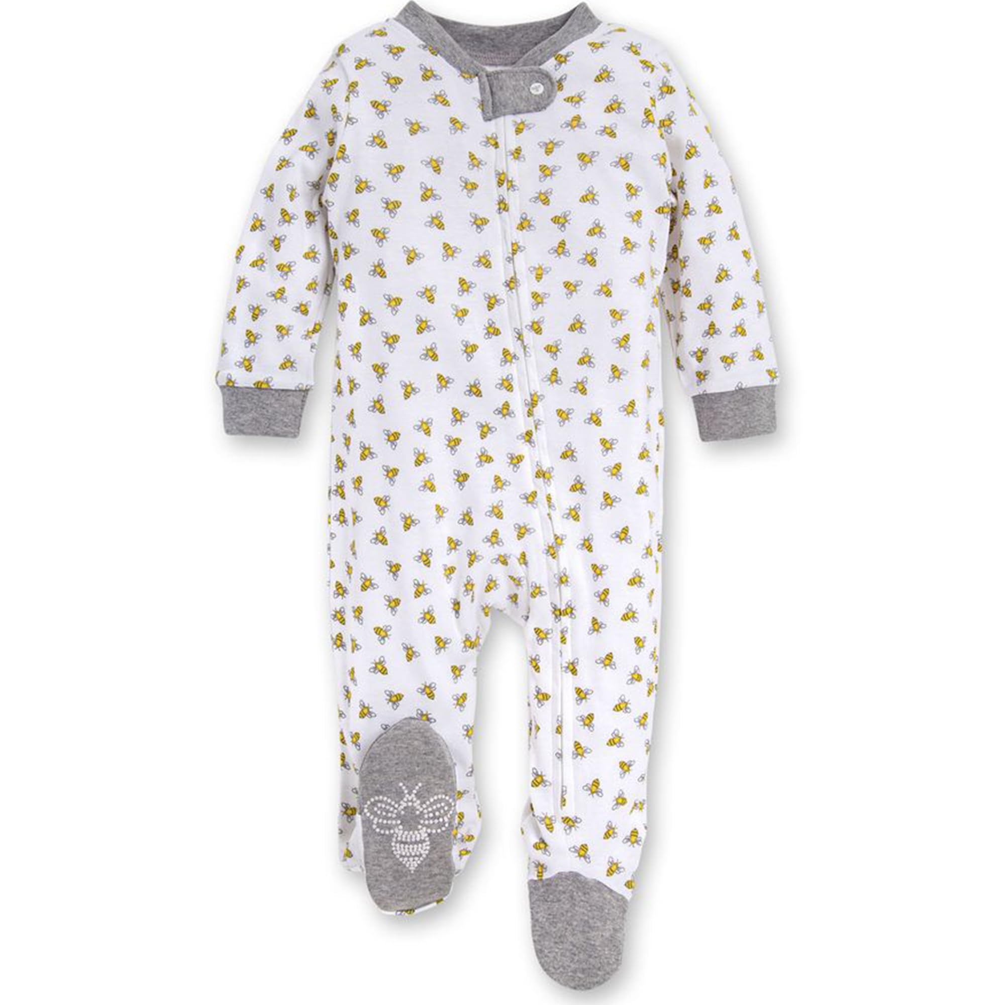 Burt's Bees Baby Boys' Sleep and Play Pjs, 100% Organic Cotton One-piece Zip Front Romper Jumpsuit Pajamas