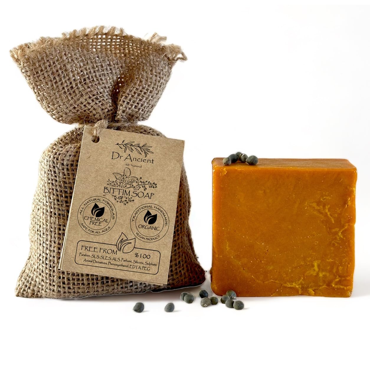 Wild Pistacia Bittim Soap Bar Organic Natural Vegan Traditional Handmade Antique - No Chemicals, Pure Natural Soaps!