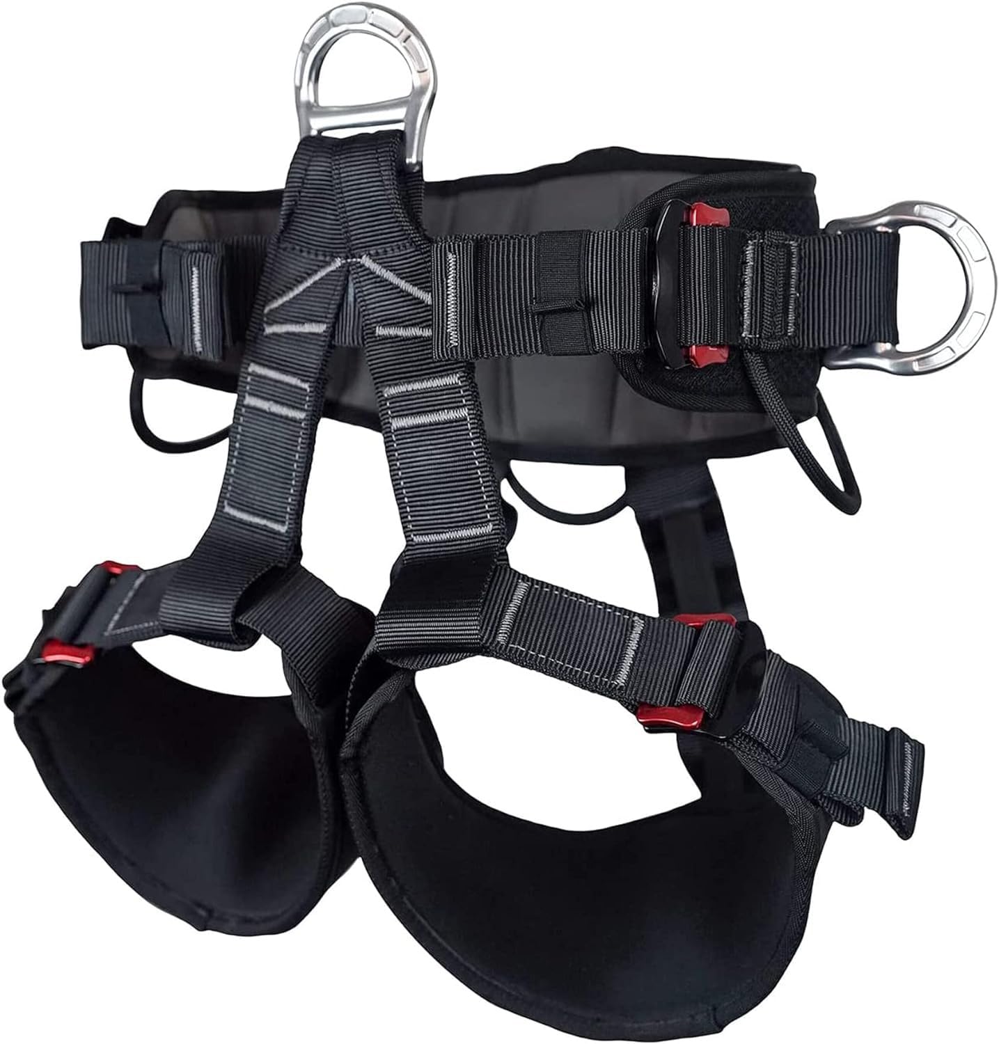 SOBMountaineering Climbing Harness, Half Body Belt, High-Strength Polyester Thickened Safety Belt, Climbing Harness for Fire Rescue, Mountaineering, High Level Rescue, Caving, Fire Rescue Equip