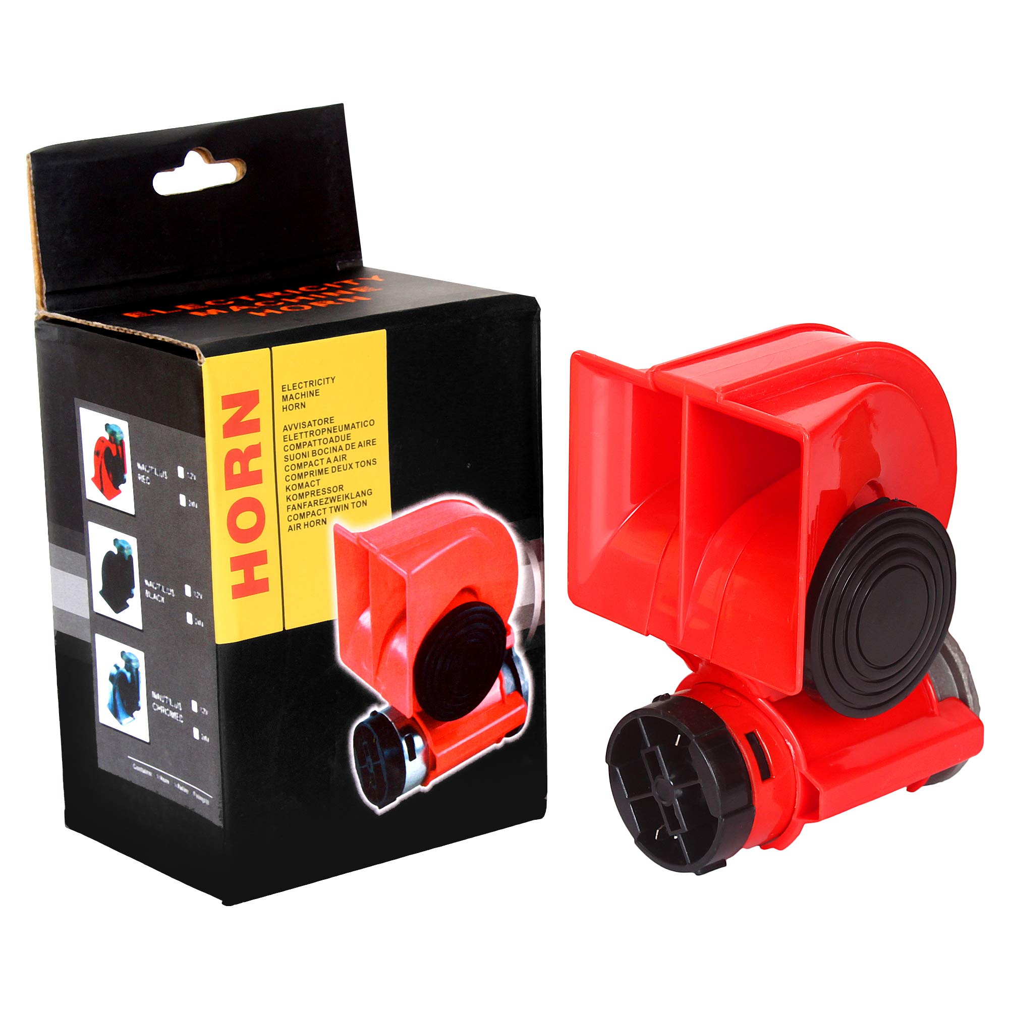 OshottoOshotto Nautilus Compact Twin Air Horn Universal for Cars, Trucks, Boats, ATVS, Motorcycles and Scooters