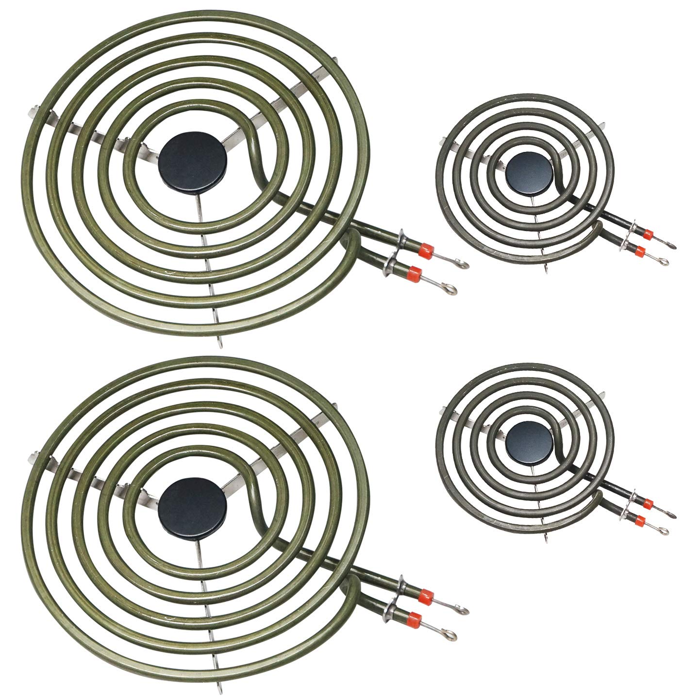 POINWERMP22YA Electric Range Burner Element Unit Set 2- MP15YA 6.5" 2- MP21YA 8" for Hardwick & Jenn Air & Kenmore & Maytag & Norge & Whirlpool Electric Range Stove