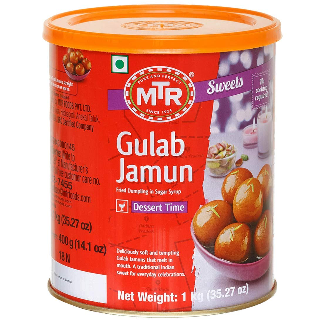 MTR Gulab Jamun Tin 1Kg