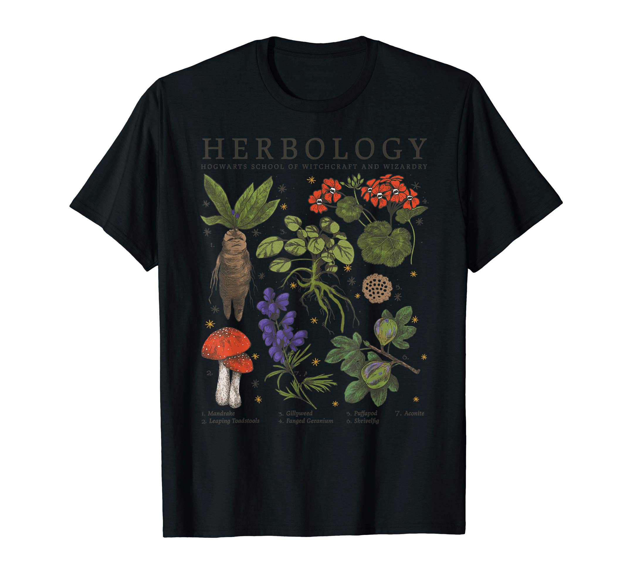 Harry Potter Herbology Plants Vintage Textbook Poster T-Shirt