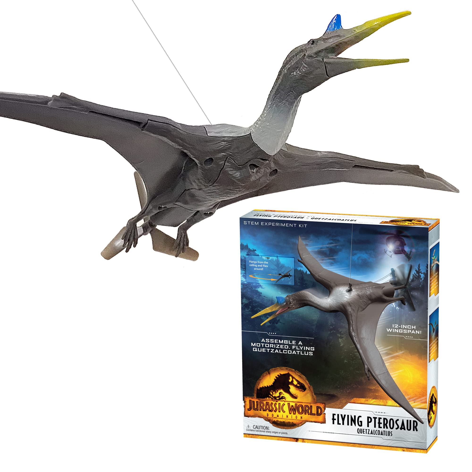 Thames & Kosmos Jurassic World Dominion Flying Pterosaur - Quetzalcoatlus | STEM Building Kit from Build & Fly a Motorized Model of The Largest Flying Creature from Prehistoric Times