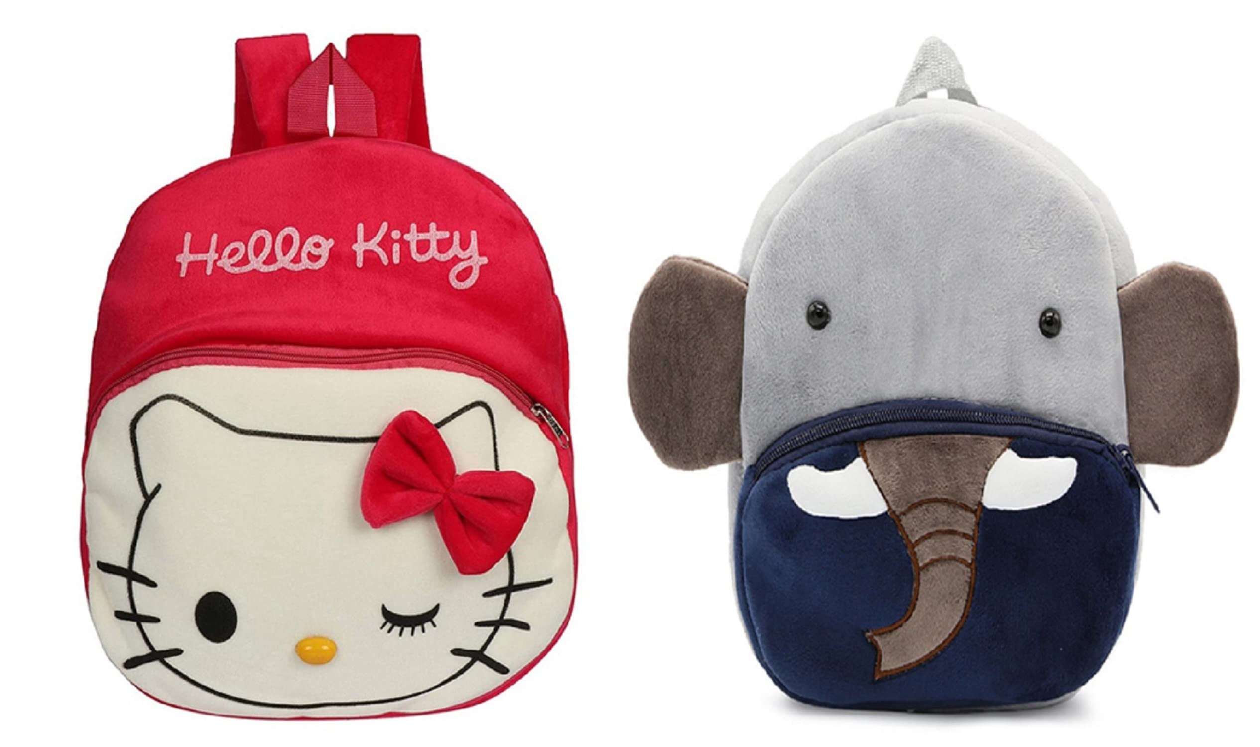 FASNOCute Kid's Soft Velvet Animal Cartoon School Backpack Bag for Baby Boy/Girl (2-6 Years)