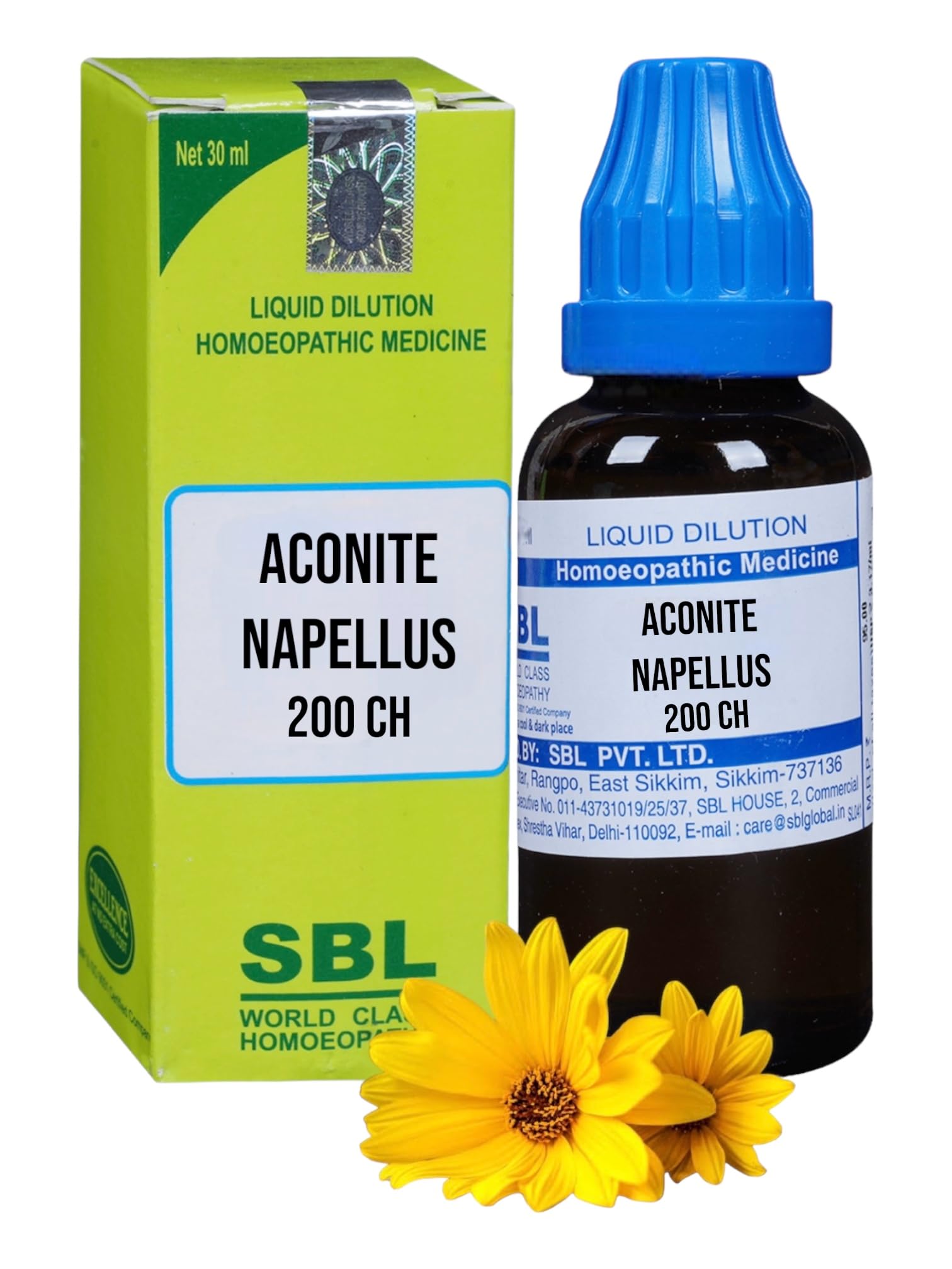 HOMOCOS SBL Aconite Napellus 200 Homeopathic Medicine - Set of 1 Bottle