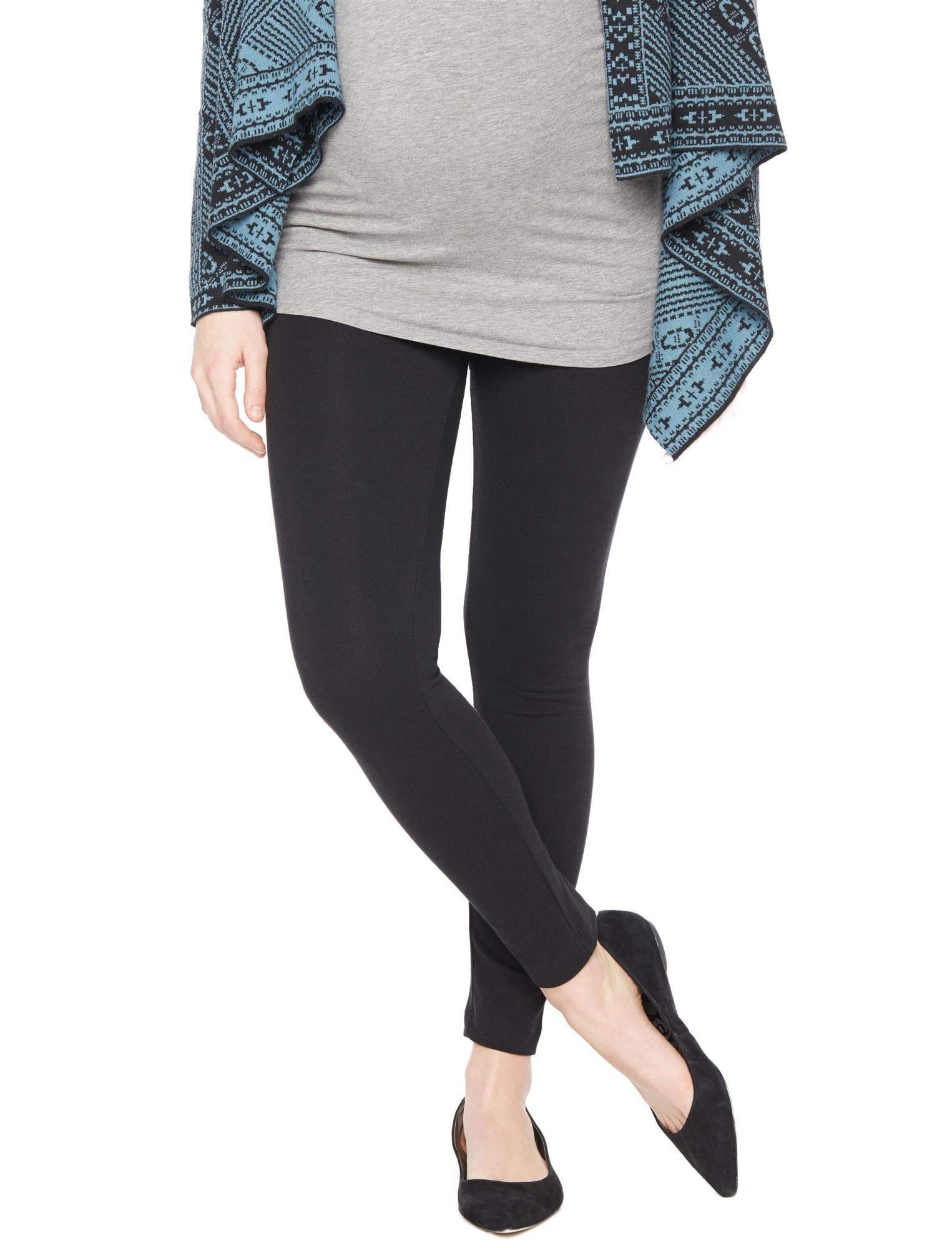 Motherhood MaternityWomen's Essential Stretch Secret Fit Over The Belly Pregnancy Crop Legging