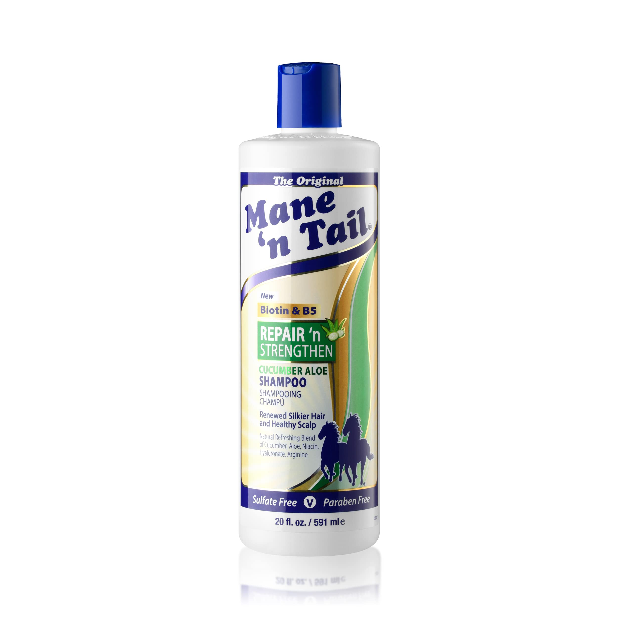 Mane 'n TailRepair ‘n Strengthen Shampoo Cucumber Aloe & Biotin (20 Oz)