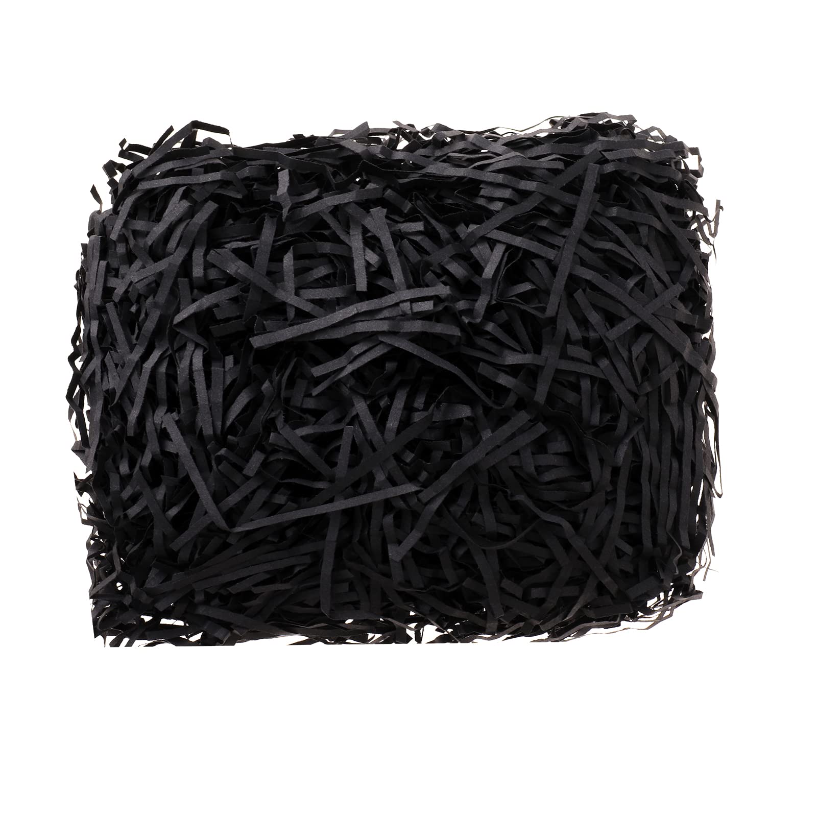 REDDOTGIFT® 50 Gram Crinkle Cut Paper Shred Filler Eco-friendly Confetti Crinkle Cut Paper Filling Shredded Paper for Gift Wrapping & Basket Filling (Black, 50 gram)