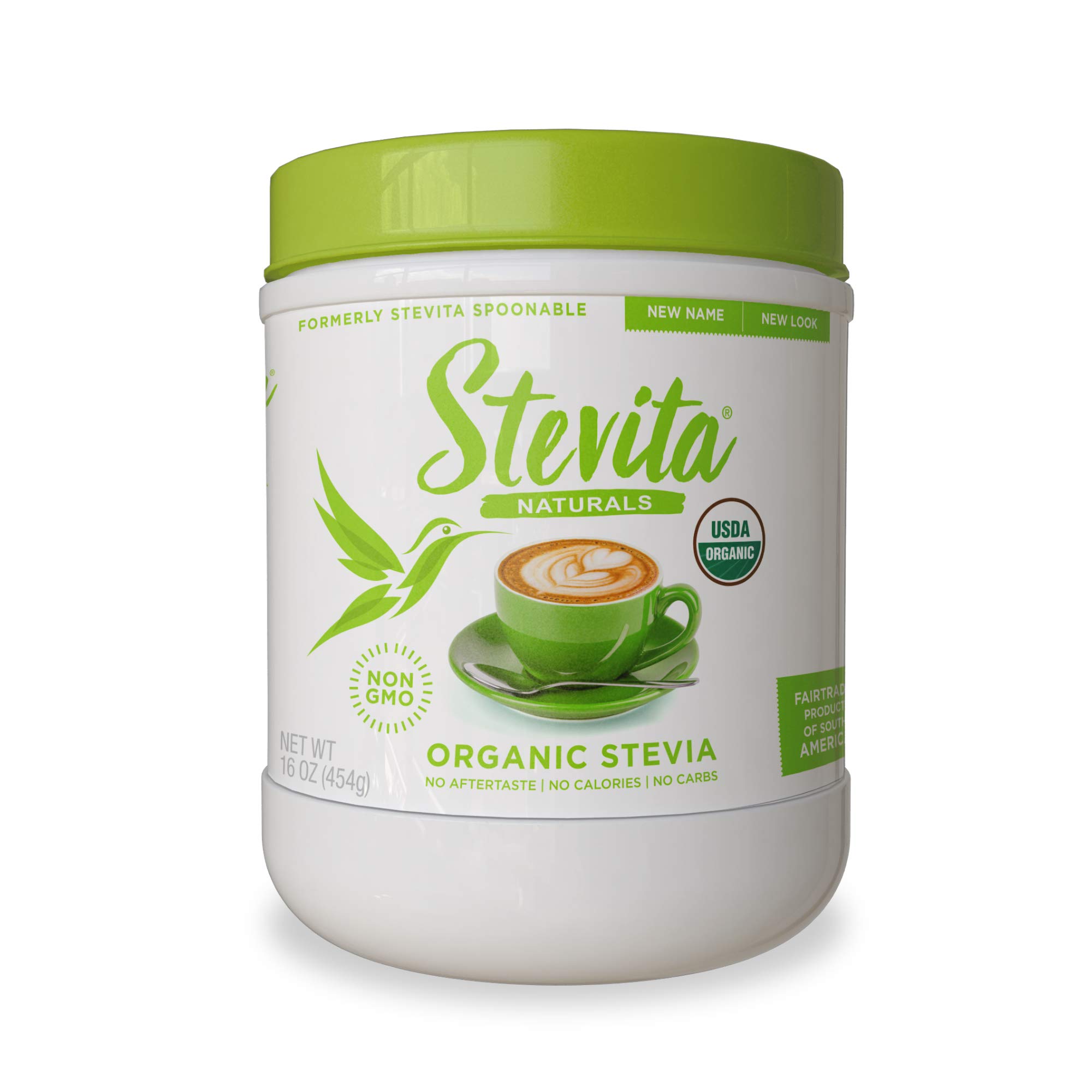 Stevita Organic Stevia - 16 oz - Stevia & Erythritol All-Natural Sweetener, No Calories - USDA Organic, Non-GMO, Vegan, Keto, Paleo, Gluten Free - 908 Servings