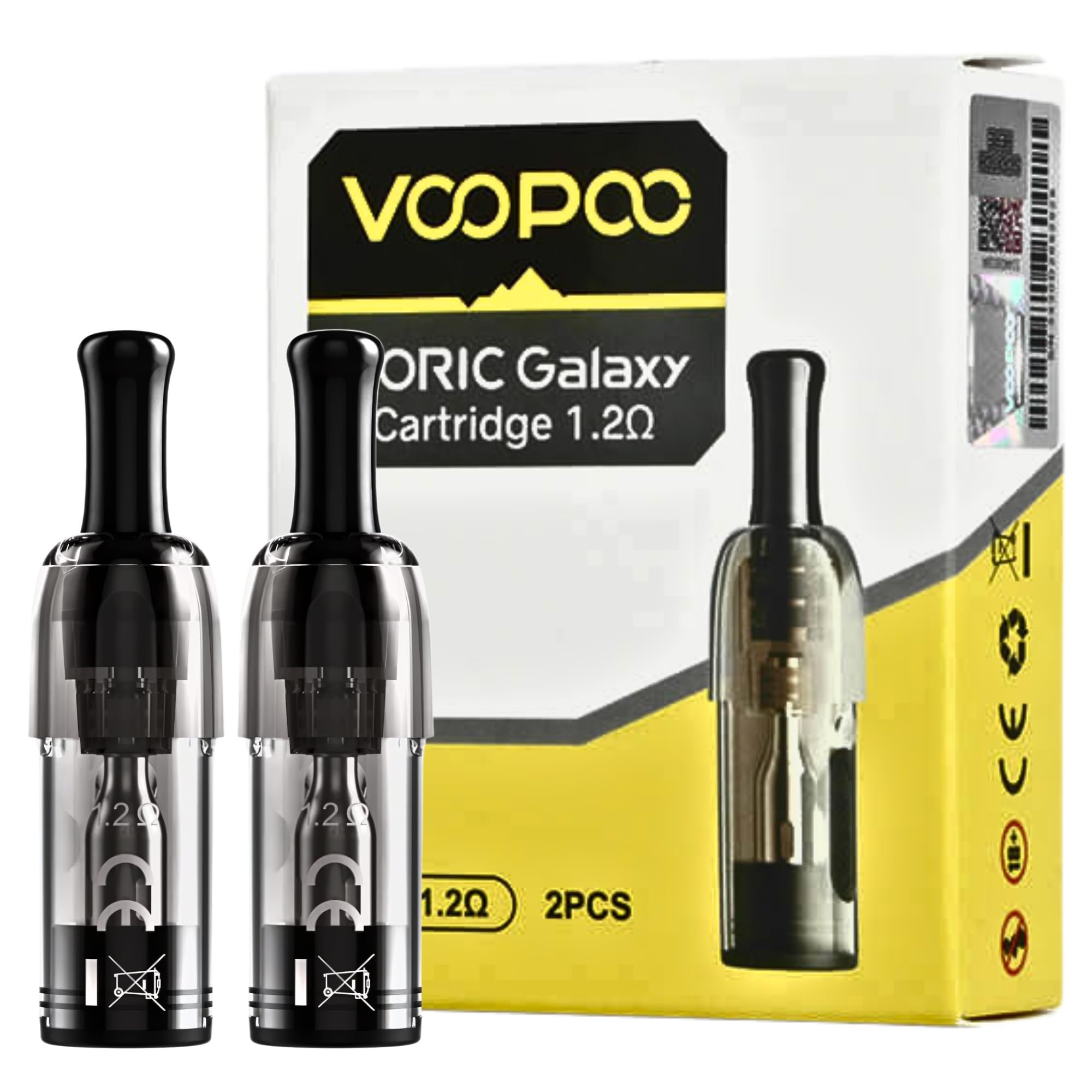 Voopoo Doric Galaxy Replacement Pod [1.2ohm] 2 Pack - Side Filling, Smooth MTL Vaping, Leakproof Design, No Nicotine