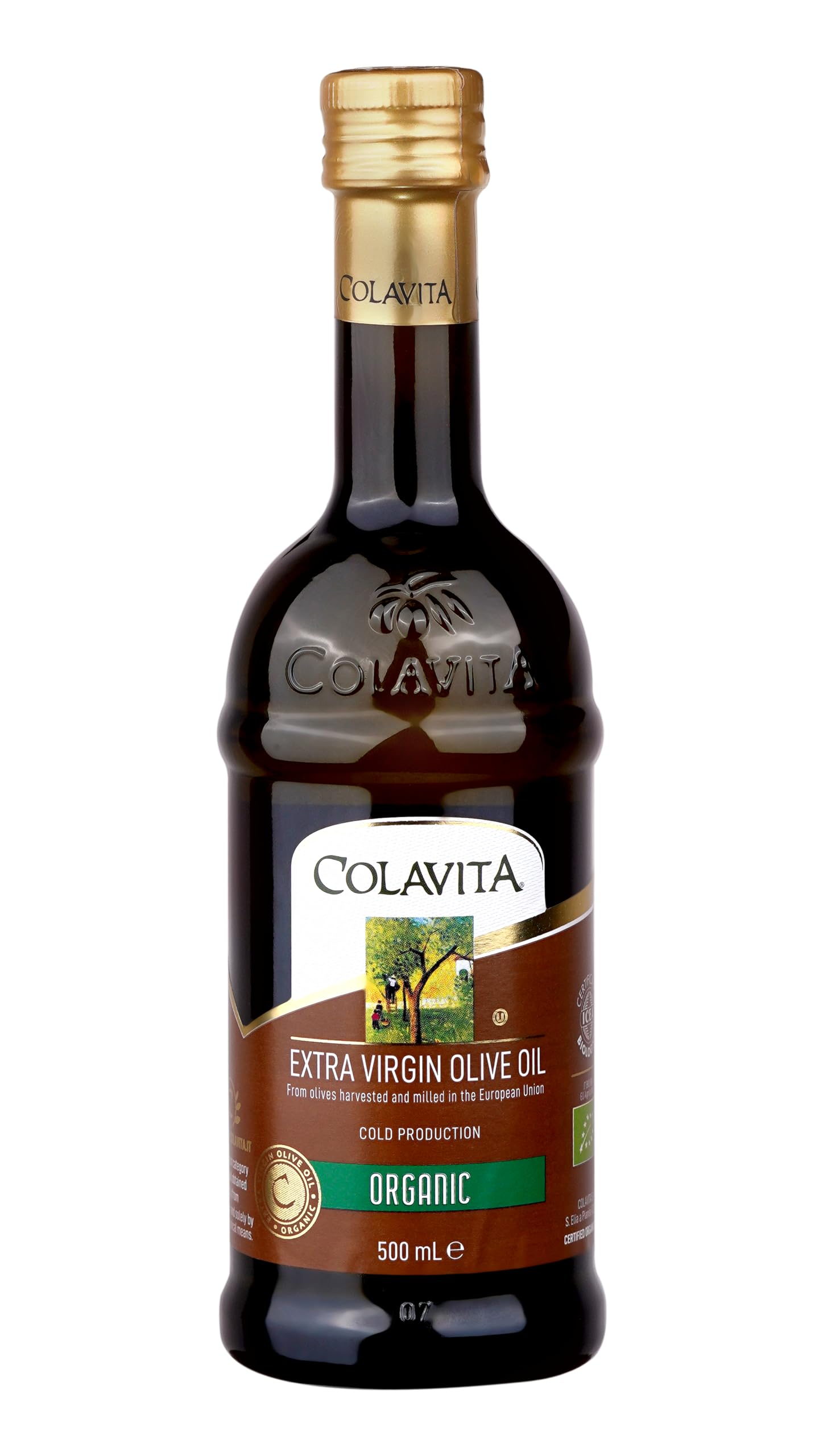 Colavita Extra Virgin Olive Oil (500 ml) | Imported from Italy | Ideal for Cooking, Dips, and Marinades | Cold Pressed Oil from Italian-grown Olives | Timeless Bottle Pack