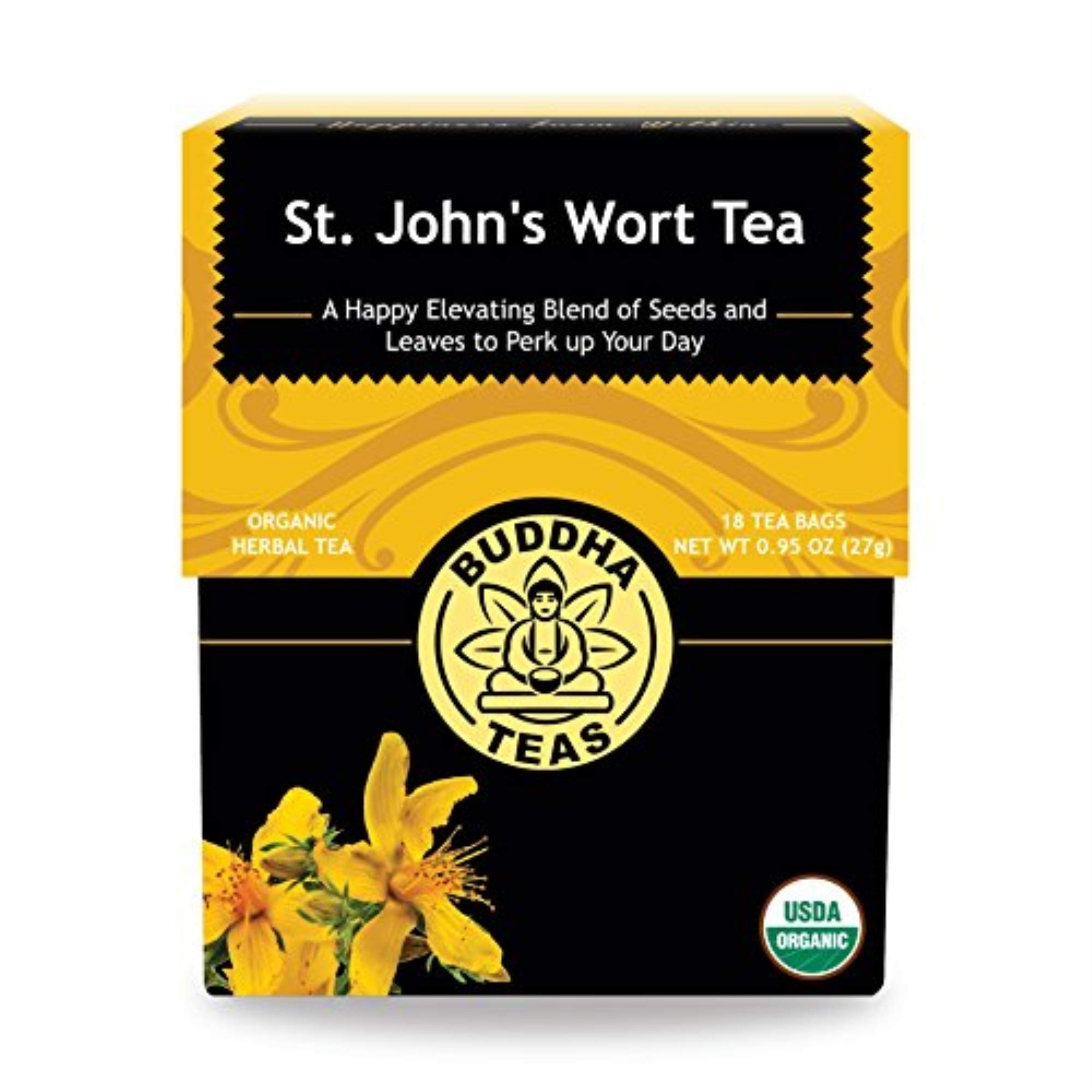 Buddha Teas Organic St. John's Wort Tea - Kosher, Caffeine-Free, GMO-Free - 18 Bleach-Free Tea Bags 1